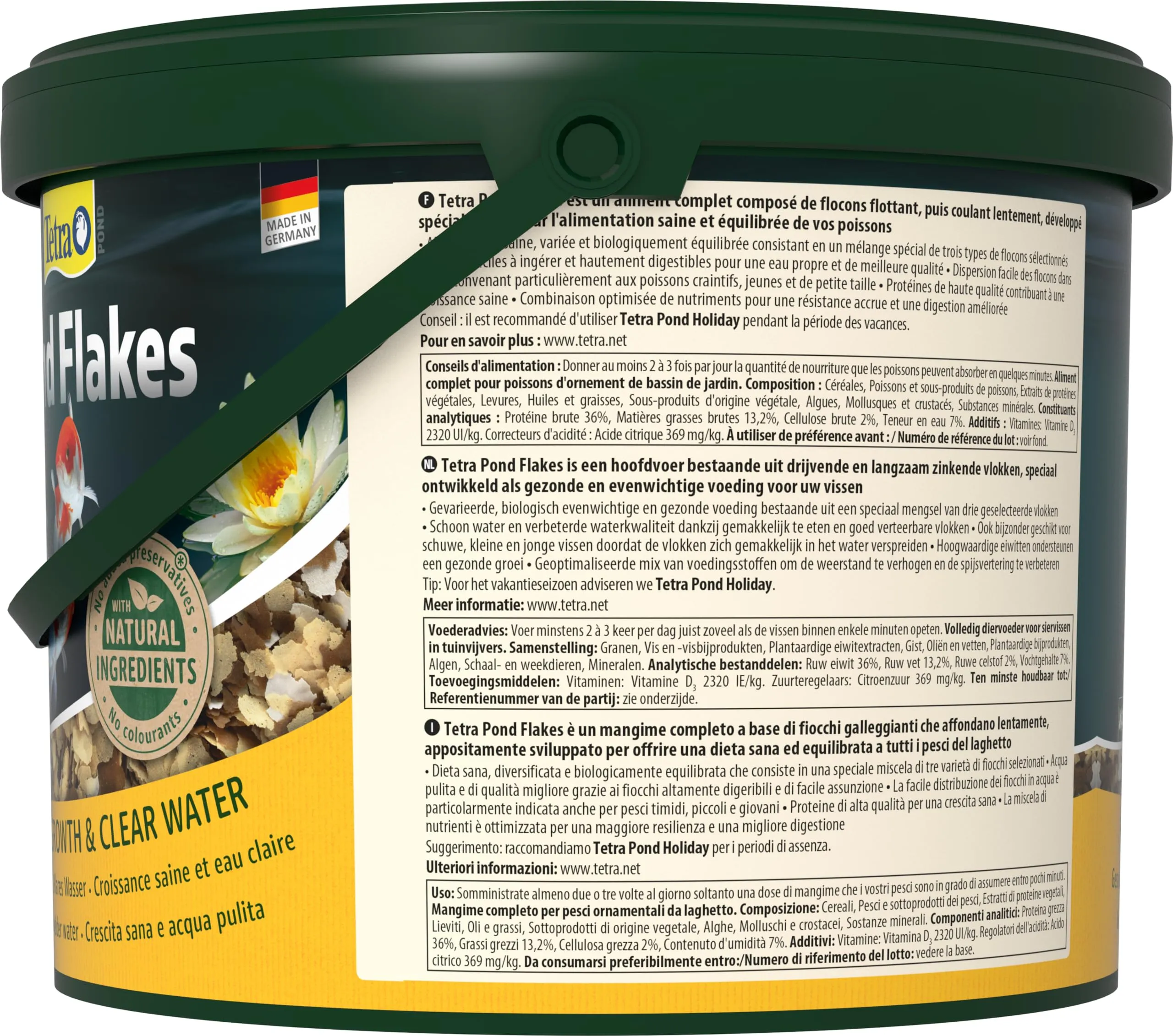 Tetra Pond Flakes Mangime per Pesci in Fiocchi, 10 L - immagine 11