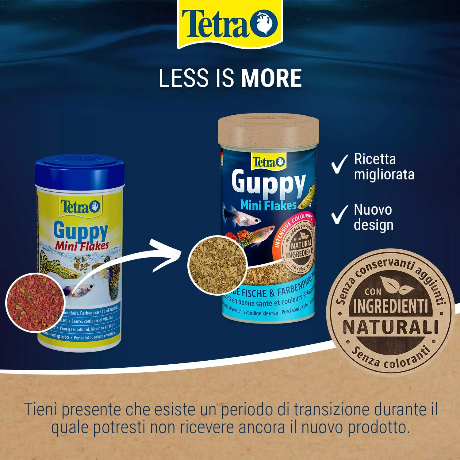 Tetra Guppy Mini Flakes, 250 ml - immagine 2