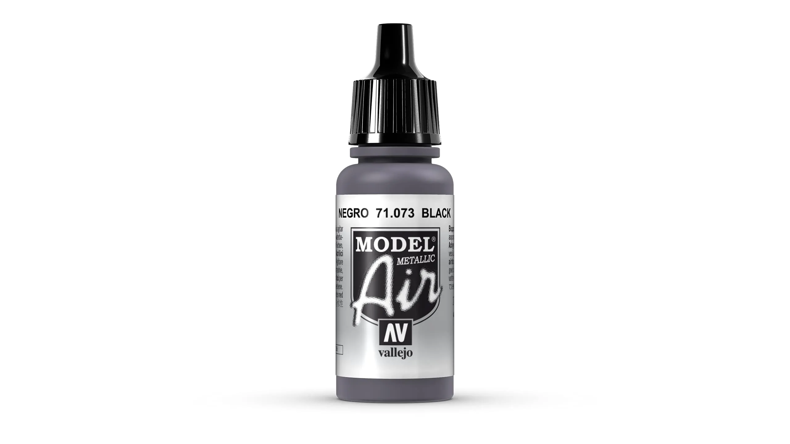 Vallejo Model Air Acrylic Color, Metallic Black, 17 ml - immagine 1