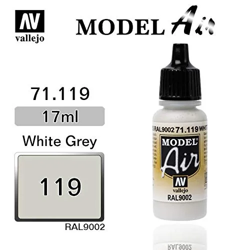 Vallejo Model Air Acrylic Color, White Grey, 17 ml - immagine 3