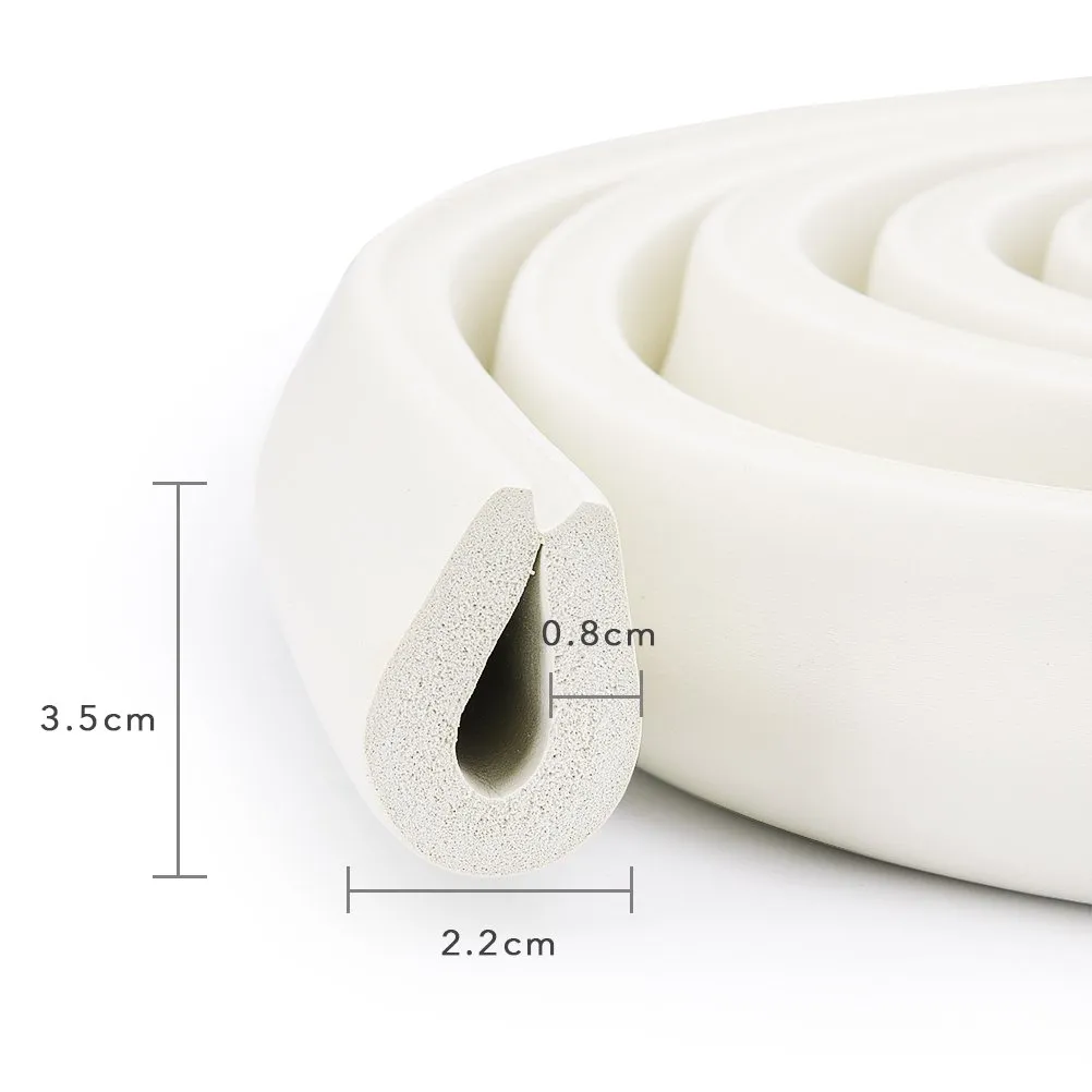 Vicloon Protezioni per Bordi in Schiuma Antiurto, 2M x 2 Set, Beige - immagine 2