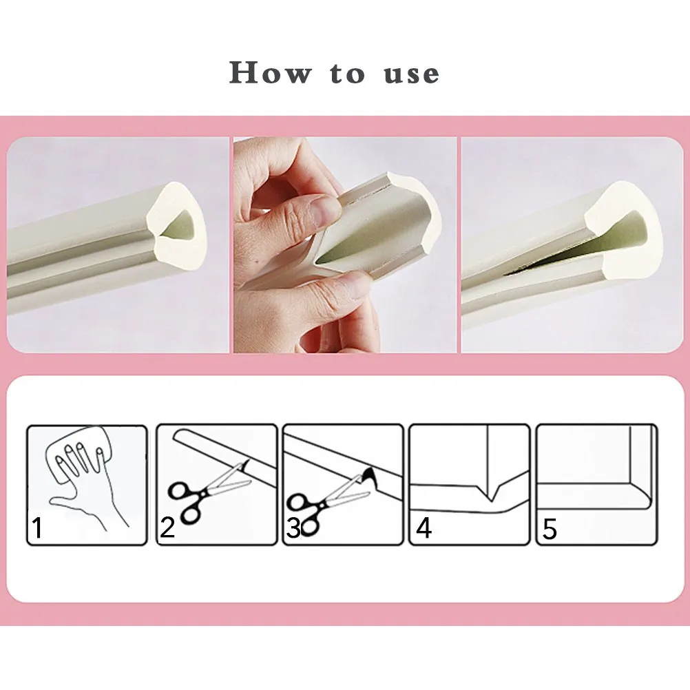 Vicloon Protezioni per Bordi in Schiuma Antiurto, 2M x 2 Set, Beige - immagine 4