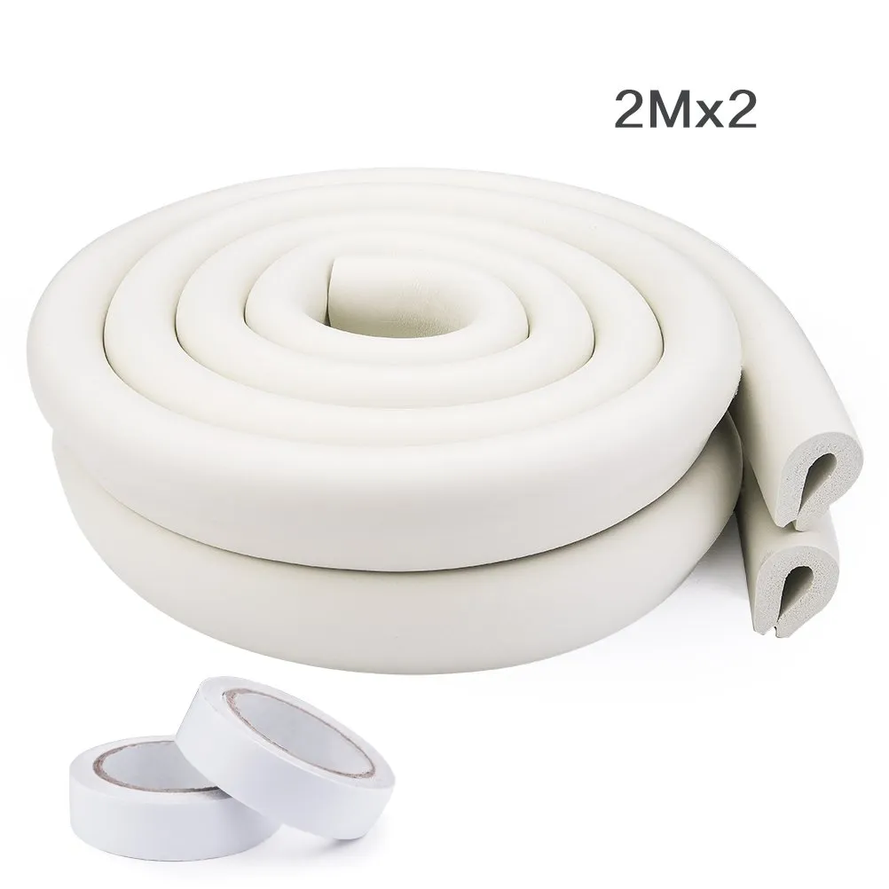 Vicloon Protezioni per Bordi in Schiuma Antiurto, 2M x 2 Set, Beige - immagine 7