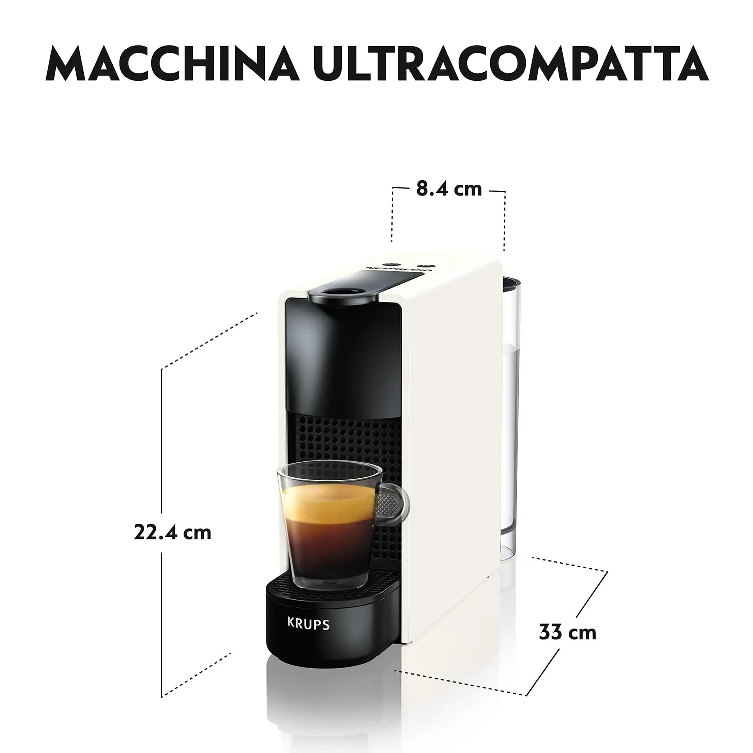 Krups Nespresso Essenza Mini Macchina da Caffè Bianco XN1101 - immagine 4