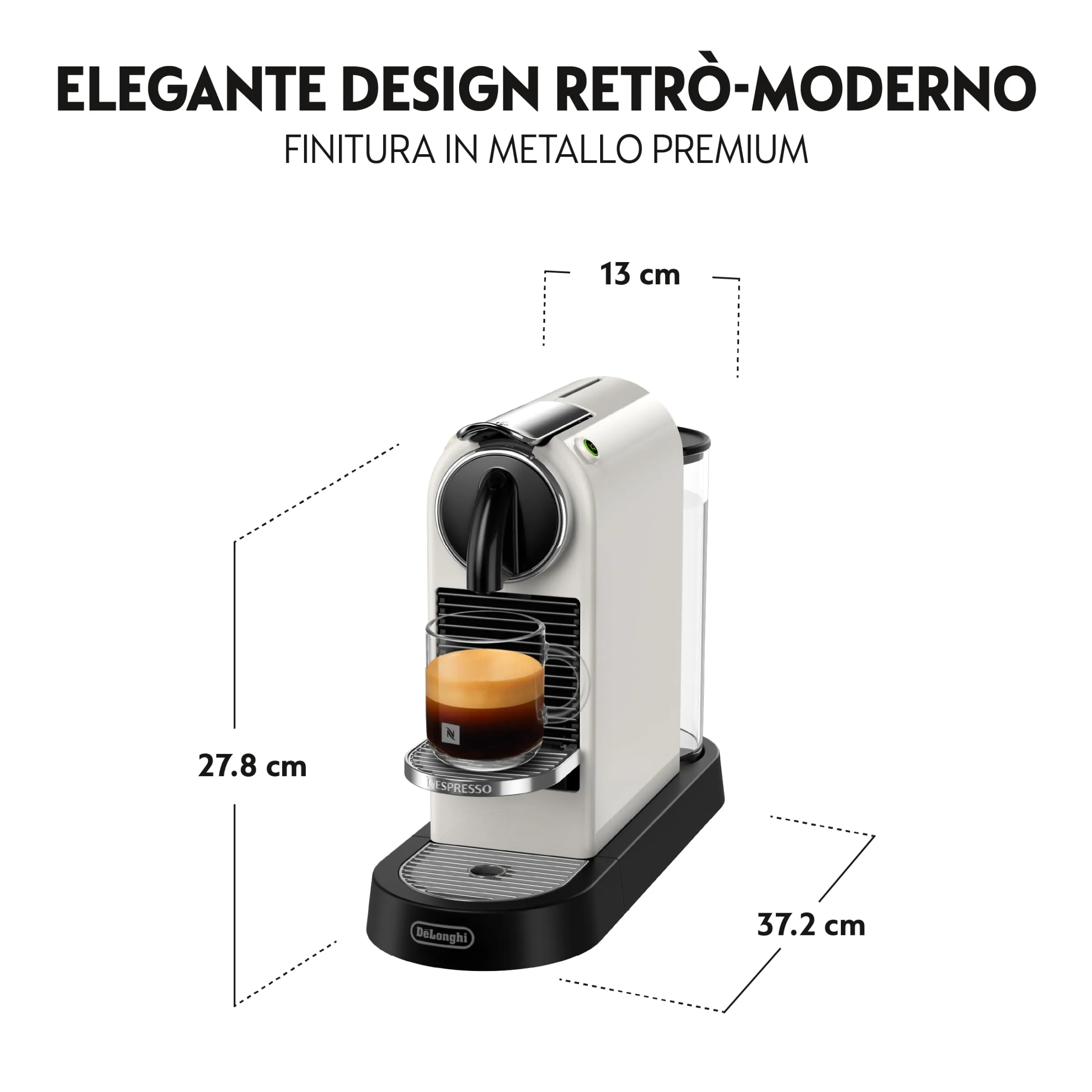 DeLonghi EN 167 W Nespresso Coffee Maker, White - immagine 5