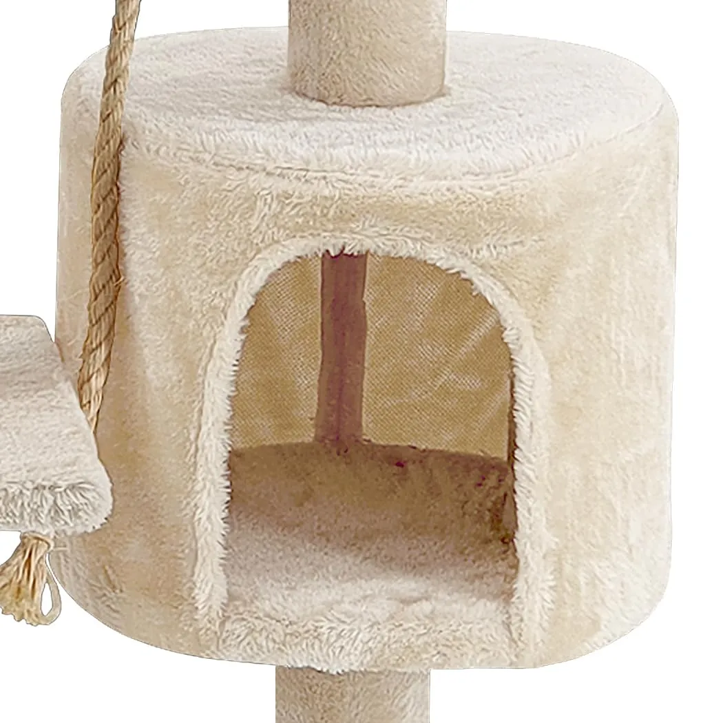 Beltom Tiragraffi per Gatto, 112 cm, Sisal e Peluche, Beige - immagine 5