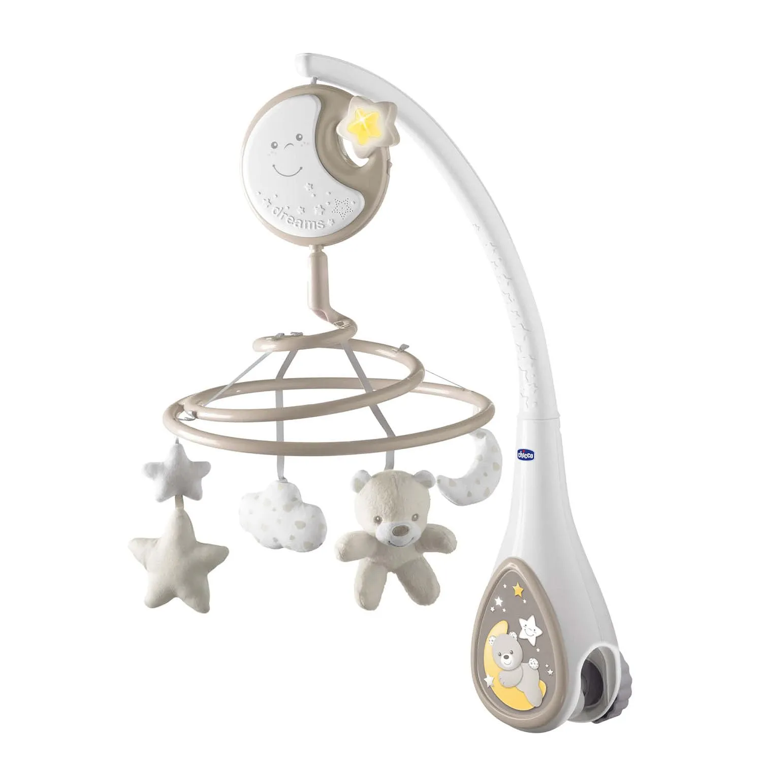 Chicco Next2Dreams Giostrina Neonato 3in1 per Culla e Lettino, Neutro - immagine 1