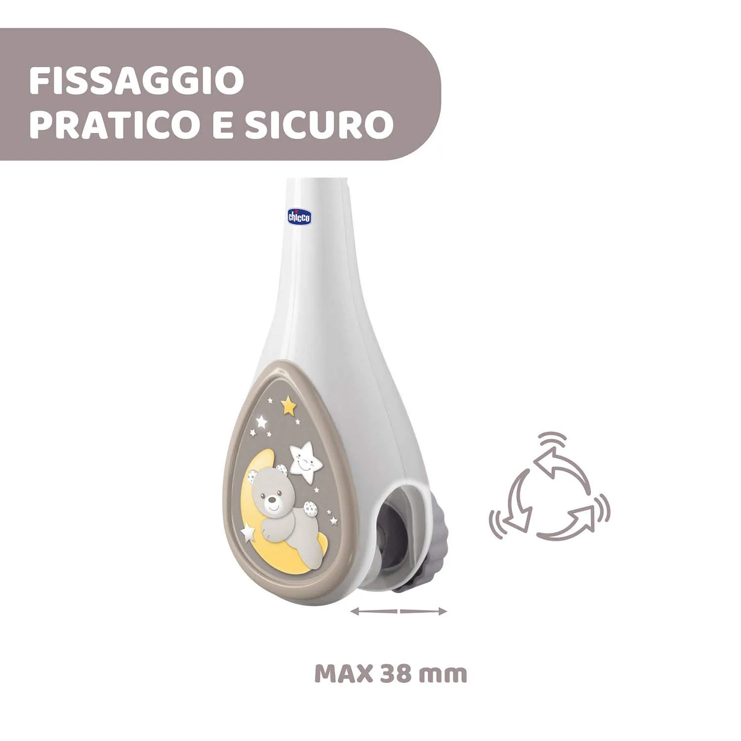 Chicco Next2Dreams Giostrina Neonato 3in1 per Culla e Lettino, Neutro - immagine 4