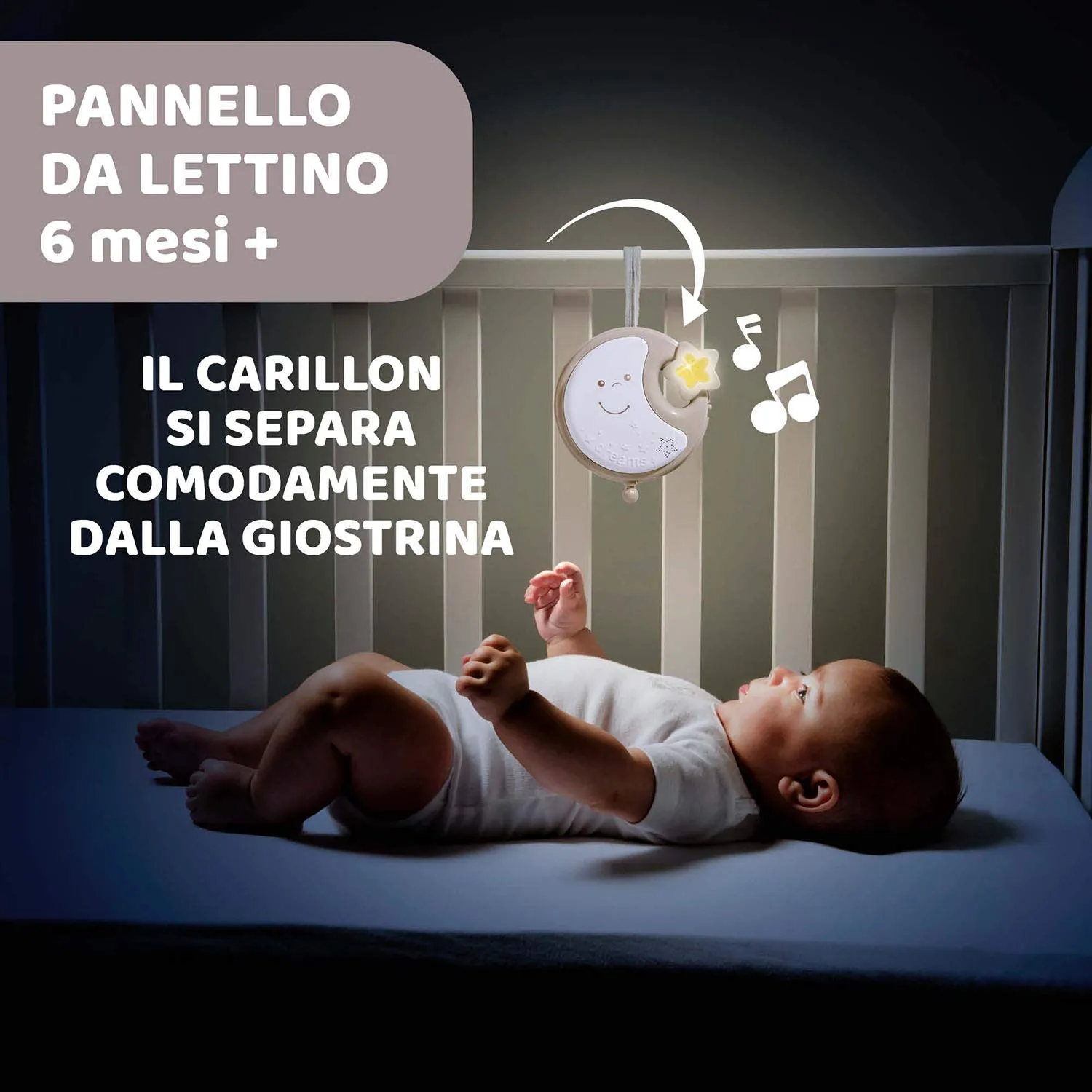 Chicco Next2Dreams Giostrina Neonato 3in1 per Culla e Lettino, Neutro - immagine 8