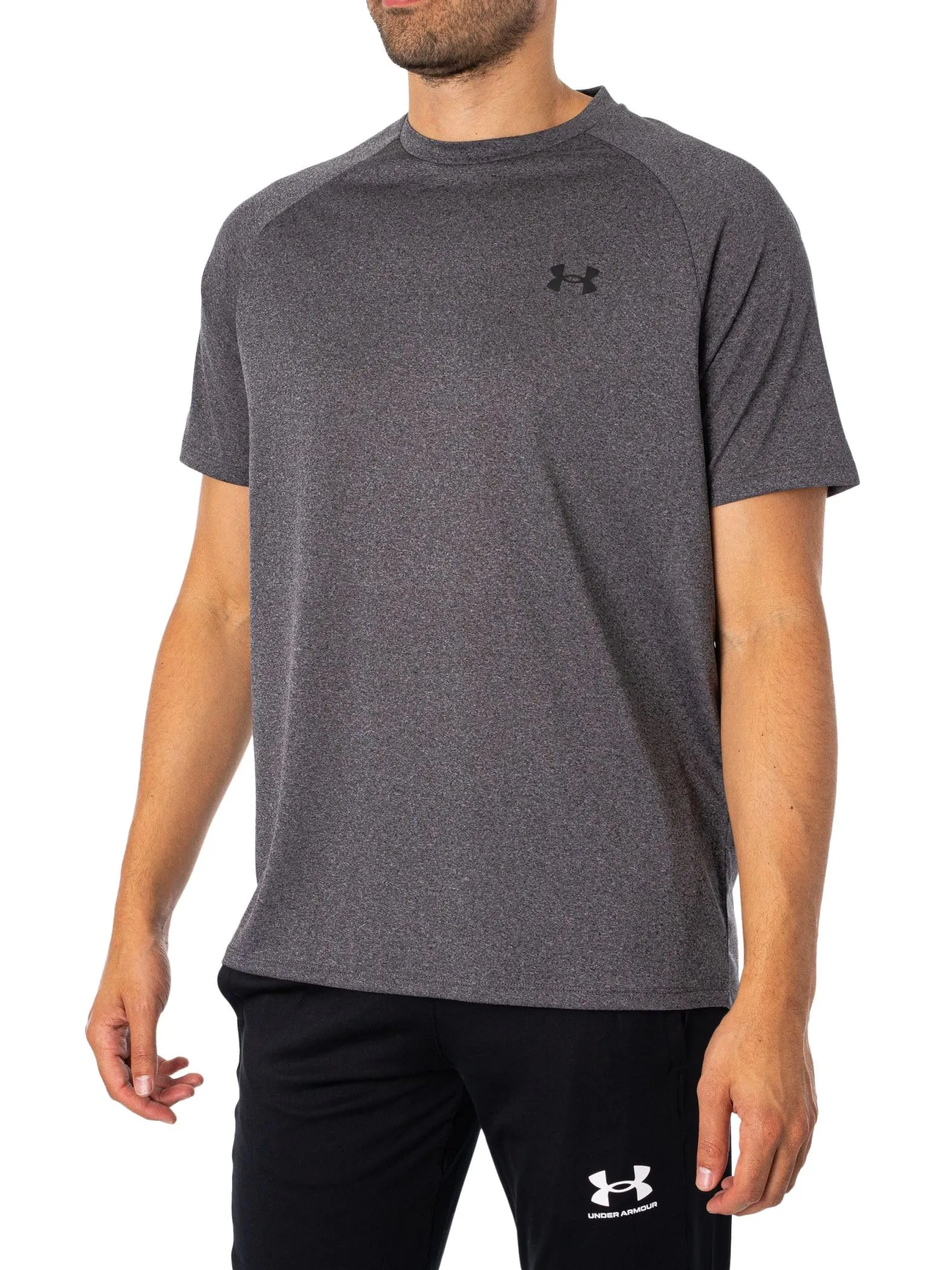 Under Armour UA Tech 2.0 SS Tee - Carbon Heather/Black - immagine 3