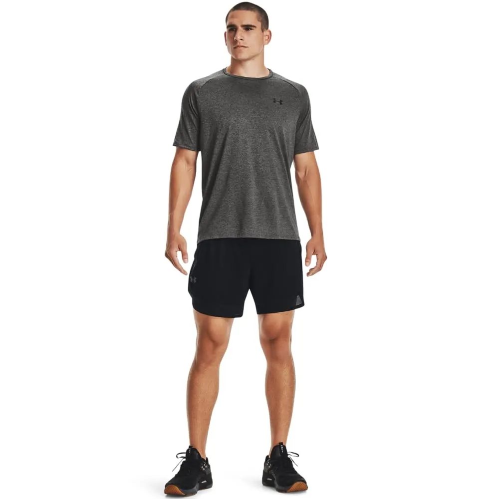 Under Armour UA Tech 2.0 SS Tee - Carbon Heather/Black - immagine 3