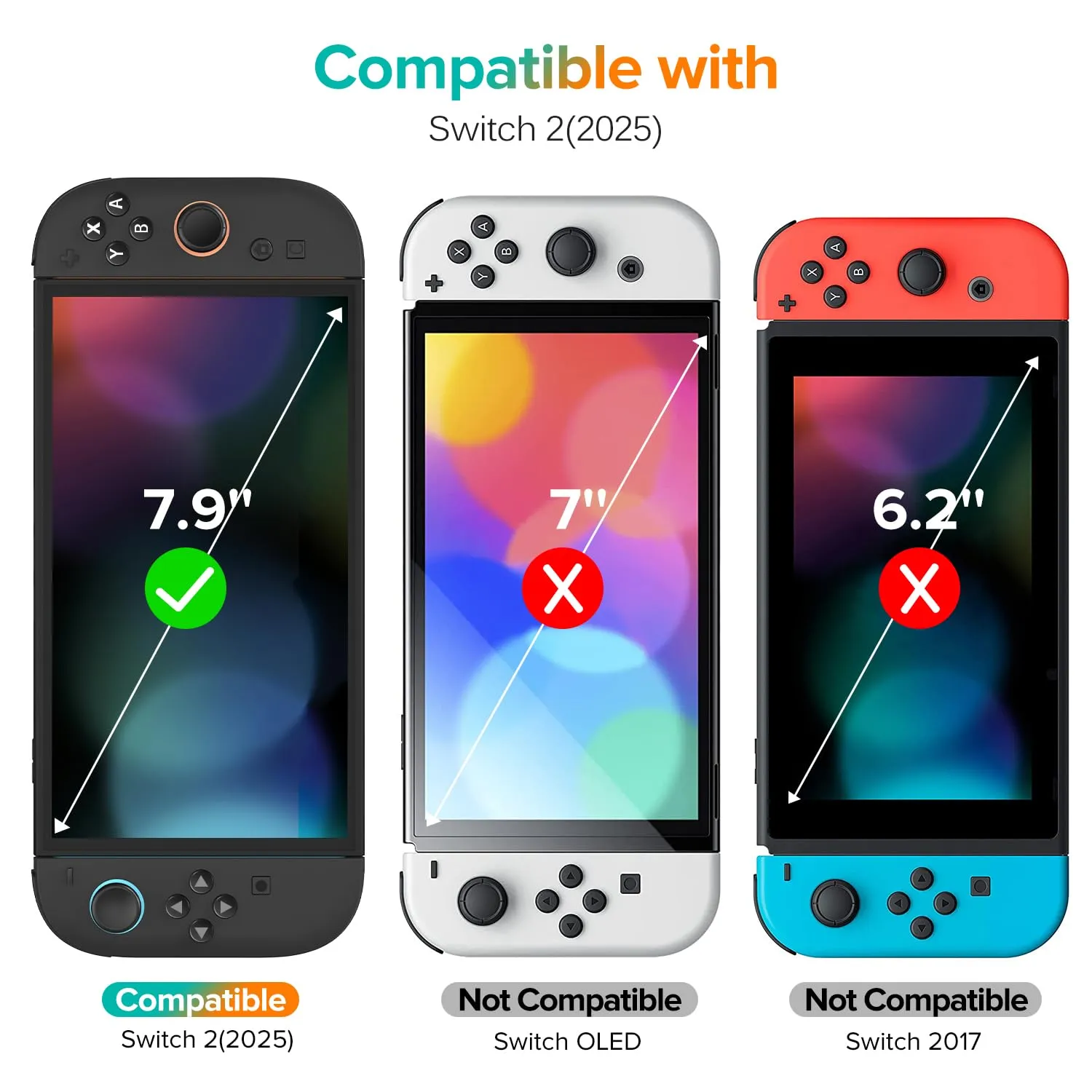 iVoler Pellicola Protettiva per Nintendo Switch 2 (2025), 3 Pezzi - immagine 2