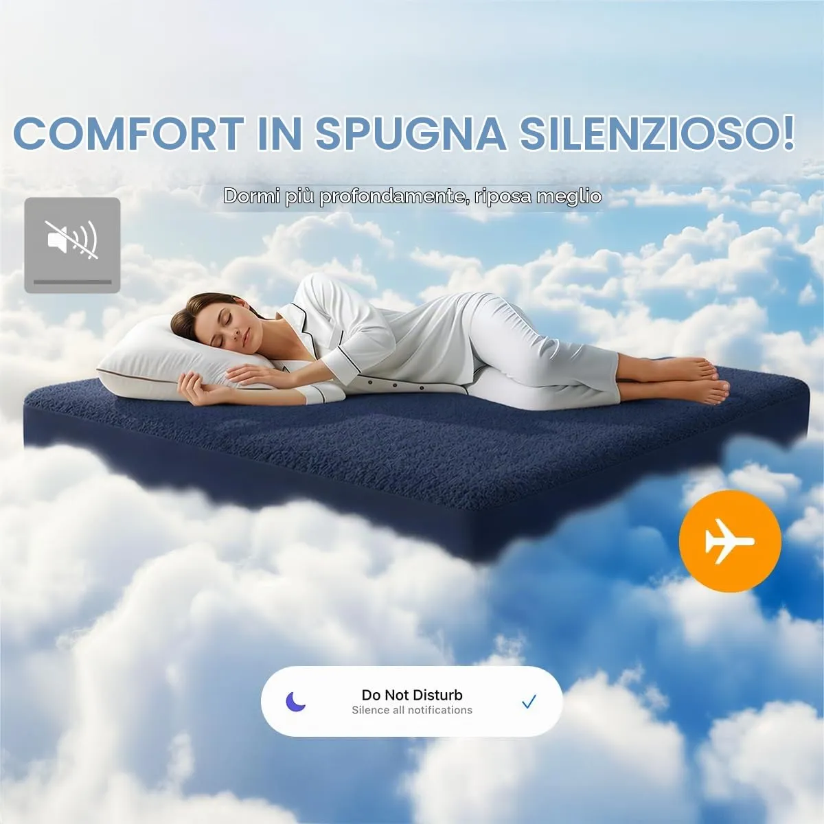 Utopia Bedding Coprimaterasso Impermeabile in Spugna, Letto Singolo, Blu Navy - immagine 8