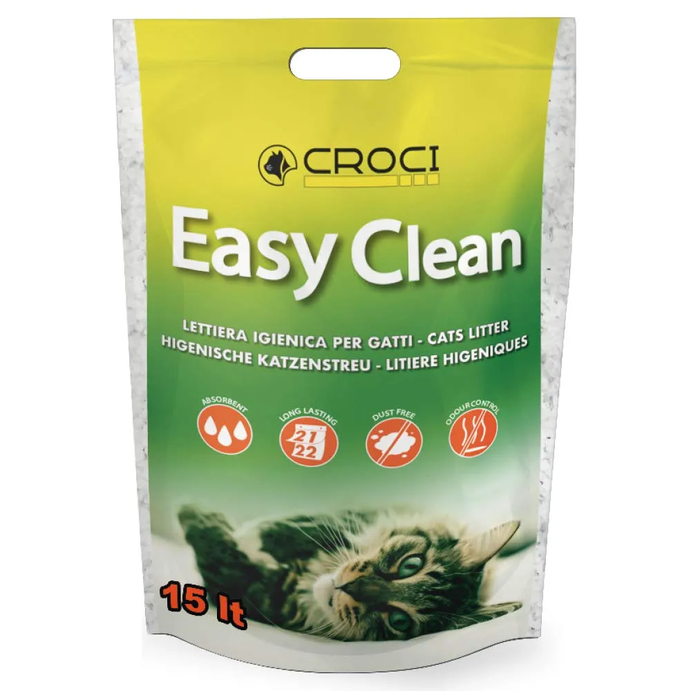 Croci Easy Clean Lettiera Gatto in Cristalli di Silicio, 15 Lt - immagine 1