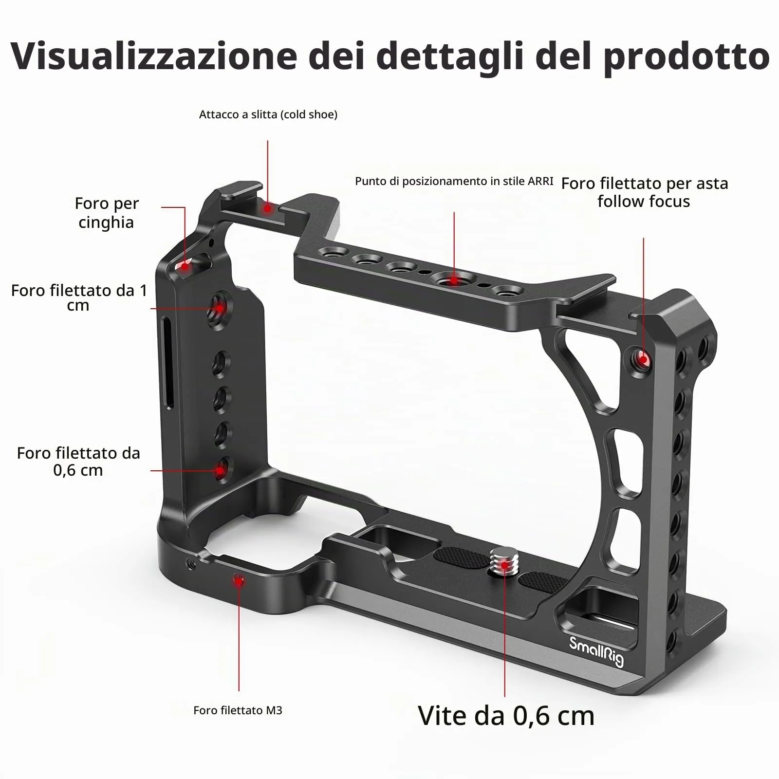 SmallRig Cage for Sony A6100 A6300 A6400 A6500 (2310B) - immagine 2
