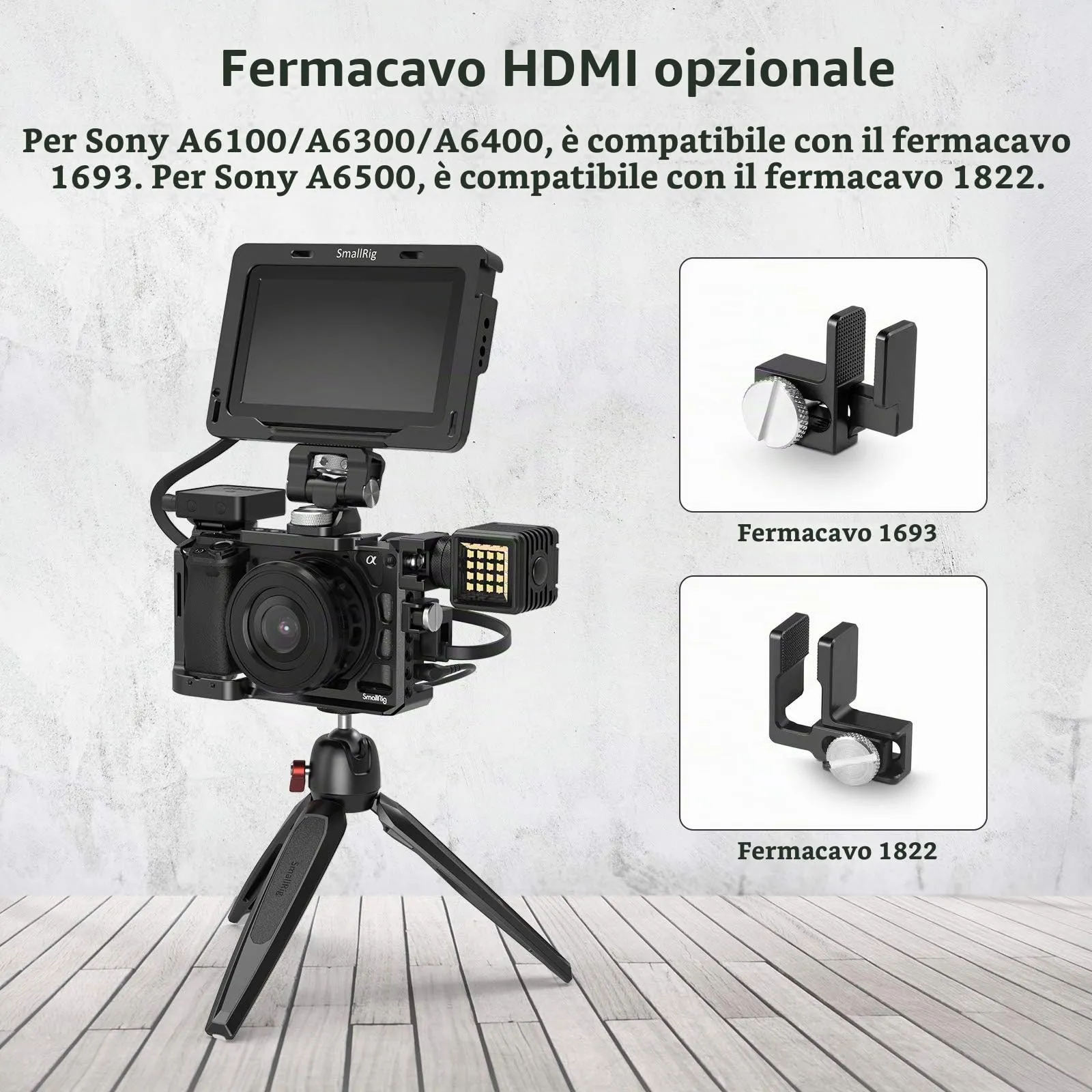 SmallRig Cage for Sony A6100 A6300 A6400 A6500 (2310B) - immagine 4