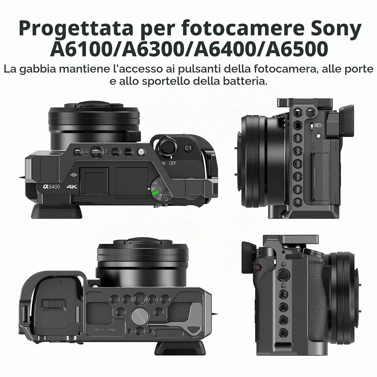 SmallRig Cage for Sony A6100 A6300 A6400 A6500 (2310B) - immagine 6