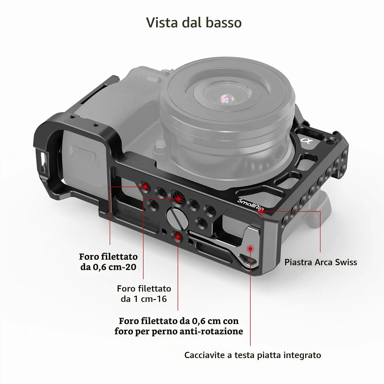 SmallRig Cage for Sony A6100 A6300 A6400 A6500 (2310B) - immagine 8
