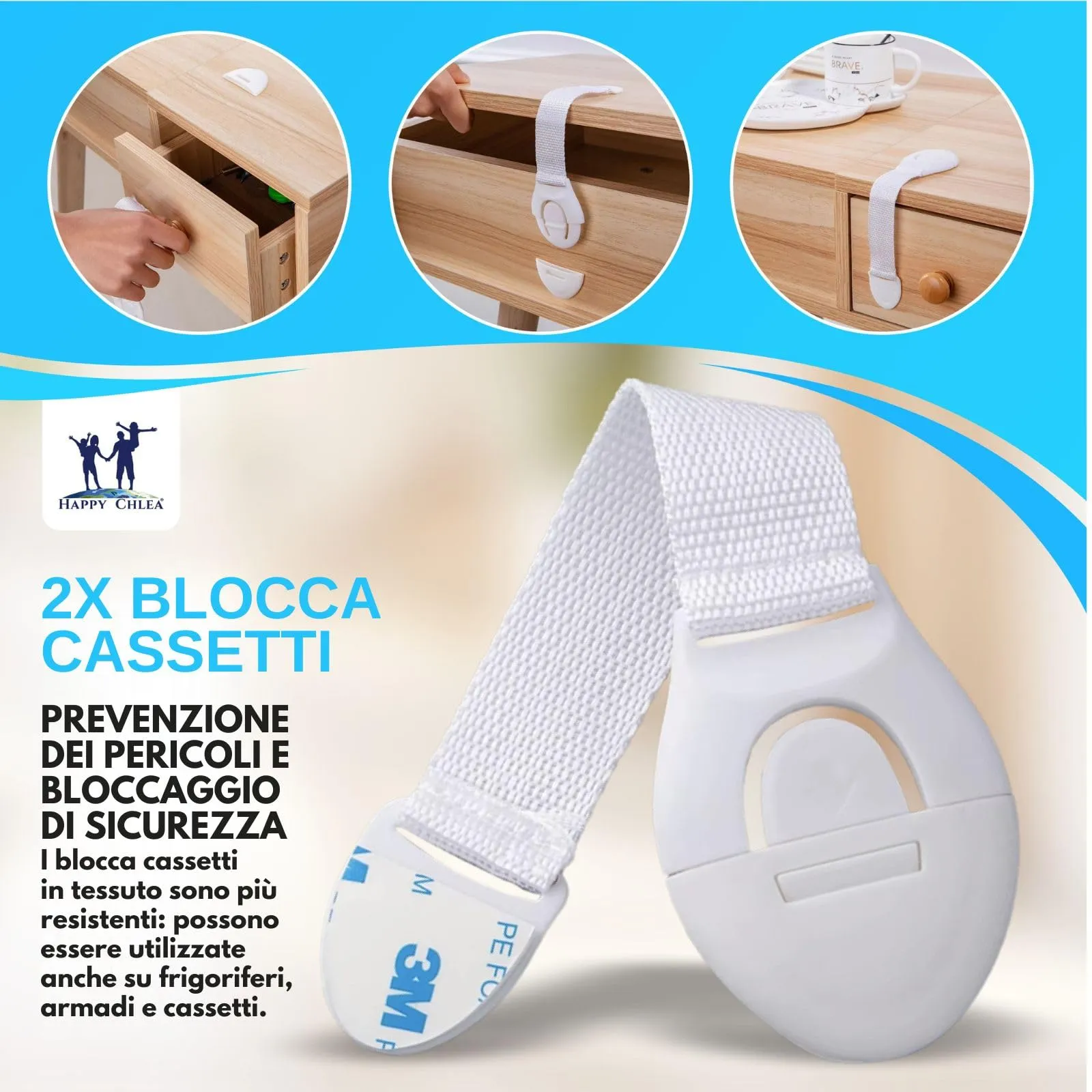 Happy Chlea Paraspigoli Angolari in Gomma con Tecnologia Schiuma Attiva, 20 Paraspigoli e 2 Blocca Cassetti per Bambini, Nero - immagine 5