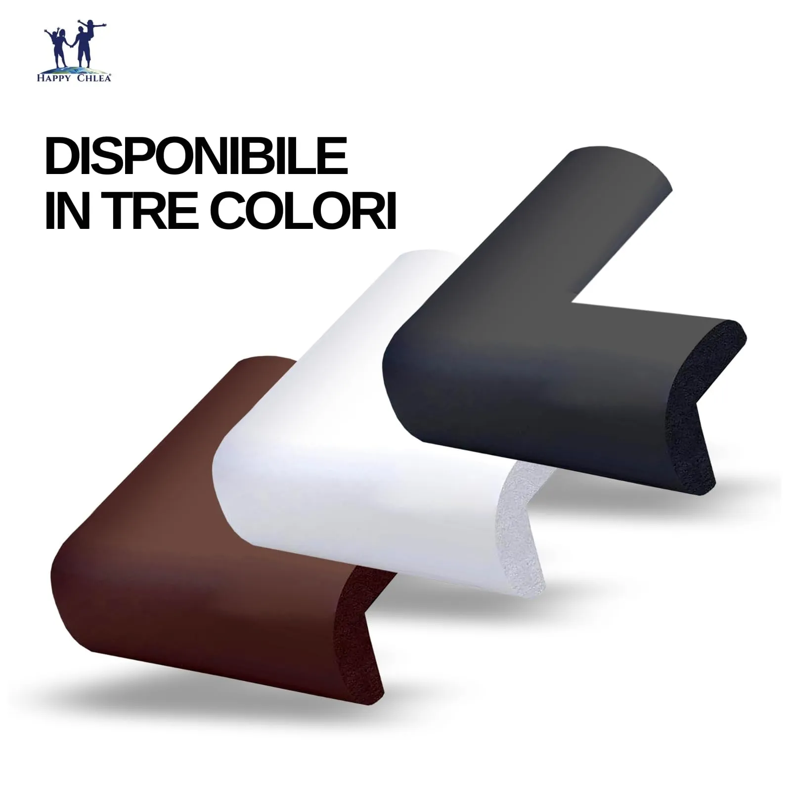 Happy Chlea Paraspigoli Angolari in Gomma con Tecnologia Schiuma Attiva, 20 Paraspigoli e 2 Blocca Cassetti per Bambini, Nero - immagine 8