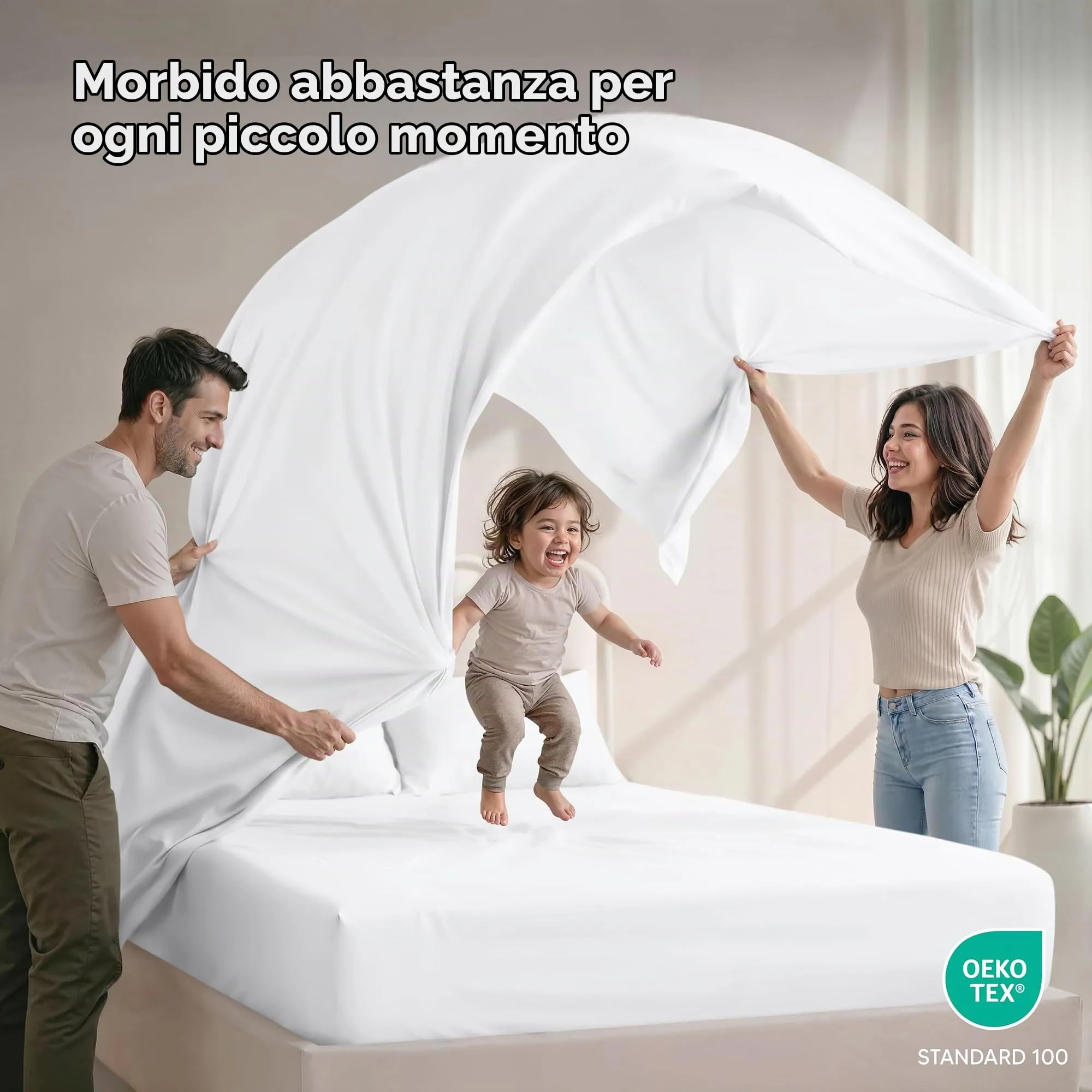 Utopia Bedding Set di lenzuola in microfibra spazzolata, California King, 4 pezzi, Bianco - immagine 5