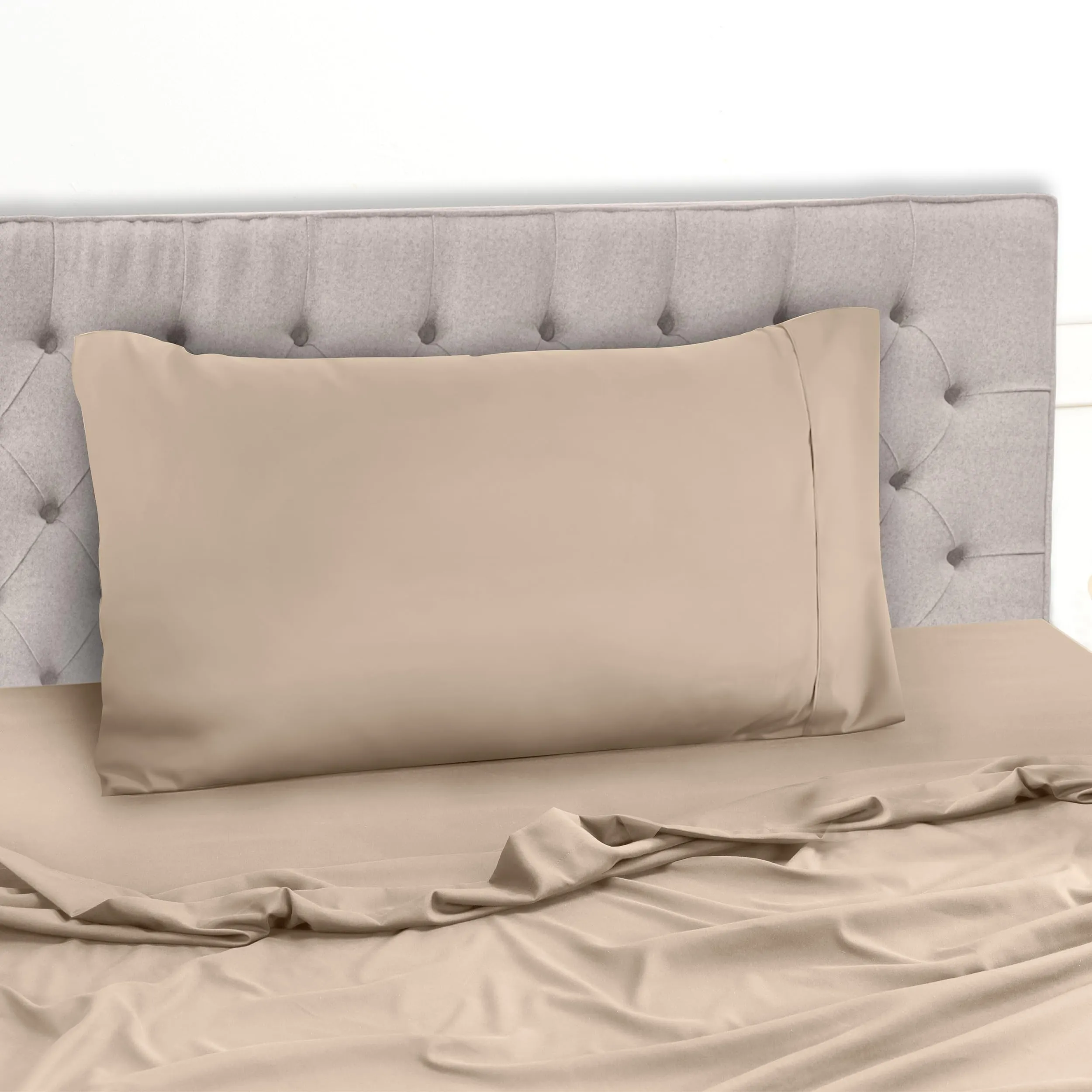 Utopia Bedding Set Lenzuola Letto 3 Pezzi, 90x190cm, Beige - immagine 6