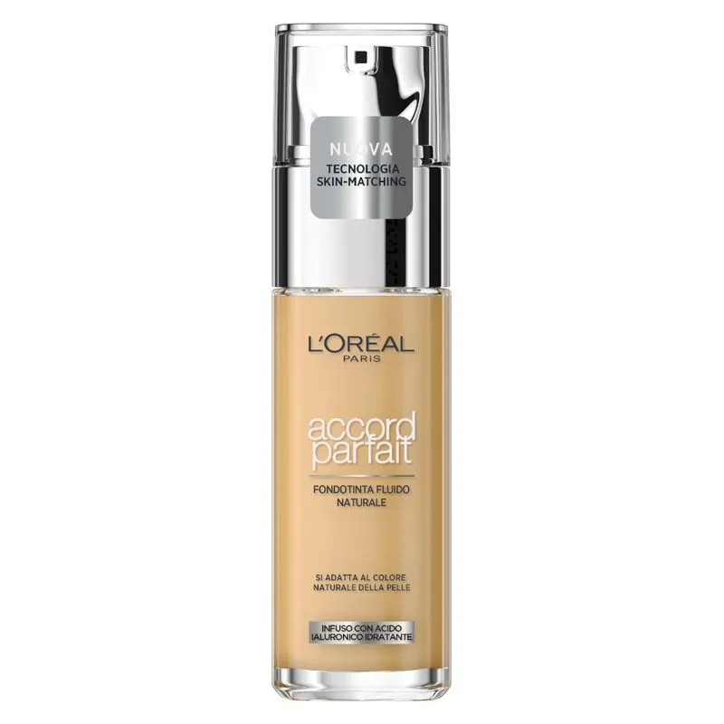 L'Oréal Paris Accord Parfait Fondotinta Liquido, 3D/W Warm Dorè, 30 ml - immagine 1