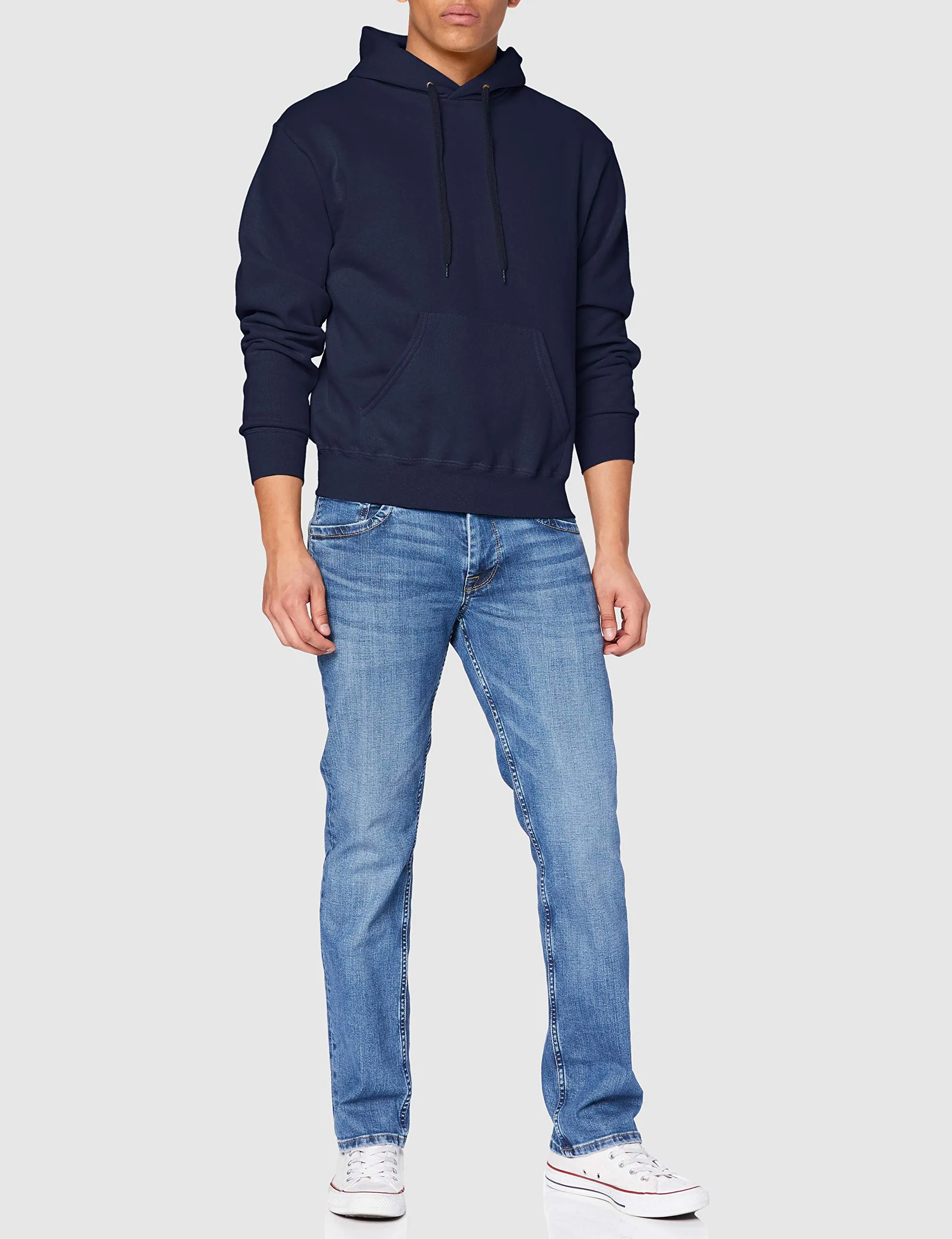 Fruit of the Loom Felpa classica con cappuccio da uomo, Blu Navy, XXL - immagine 3