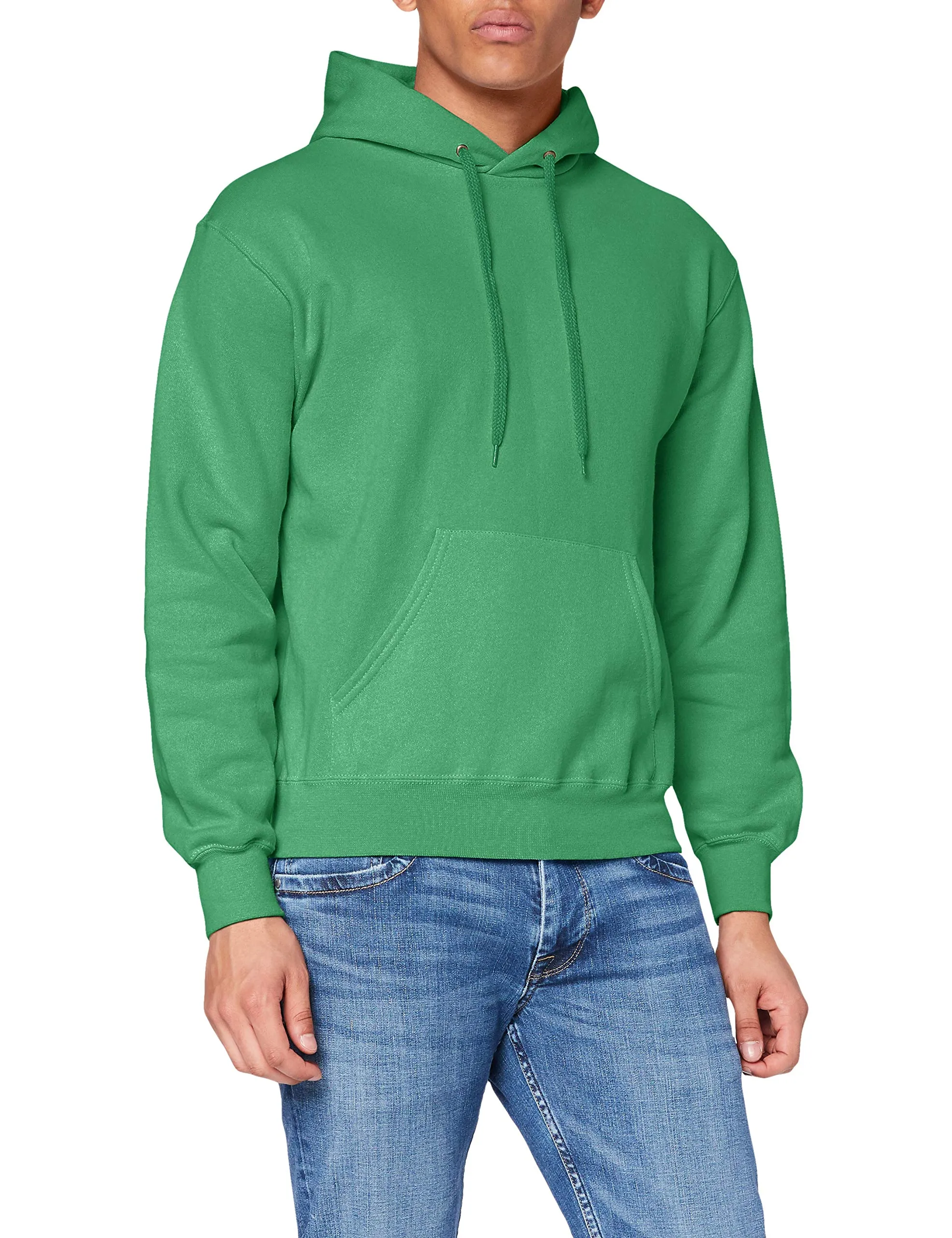 Fruit of the Loom Felpa con cappuccio Uomo, Verde (Kelly Green), M - immagine 2