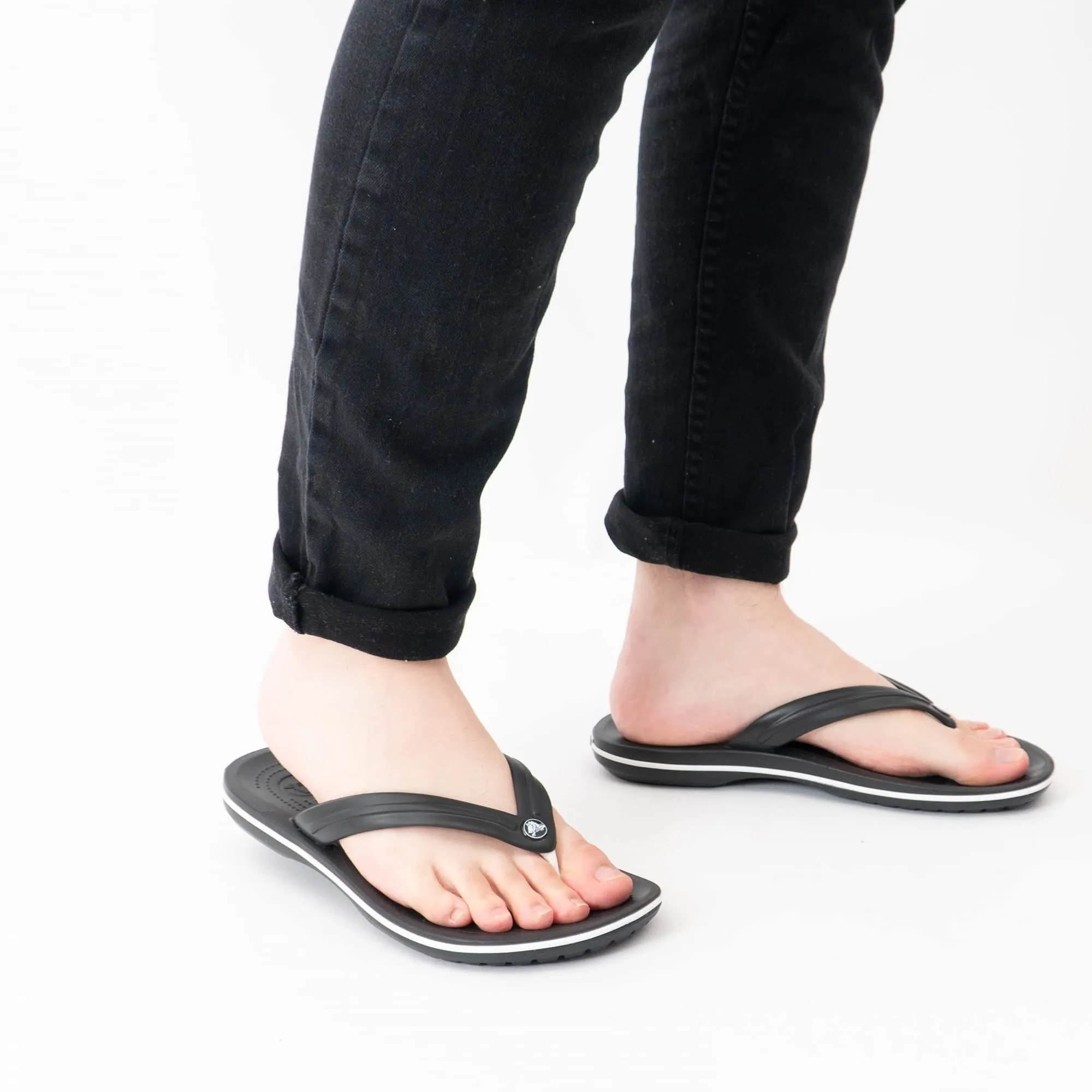 Crocs Crocband Flip Unisex Adulto, Nero, 37/38 EU - immagine 2