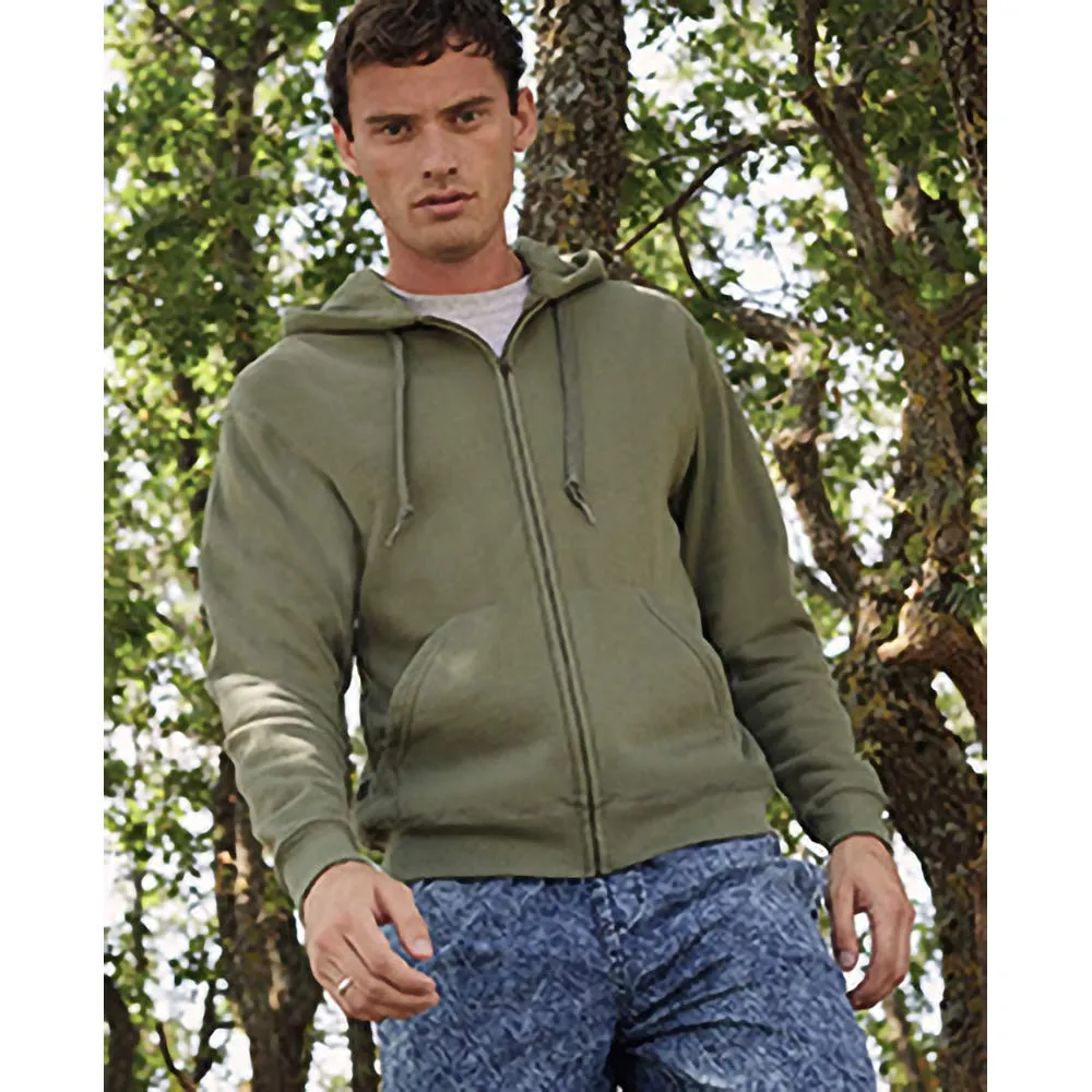 Fruit of the Loom Hooded Felpa, Grigio Grey Heather, L Uomo - immagine 3