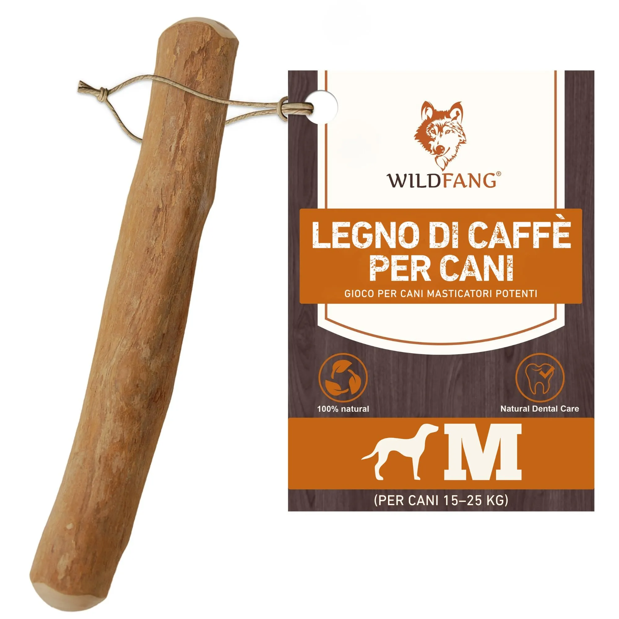 Wildfang Bastone per Cani in Legno di Caffè Arabica, Taglia M - immagine 1