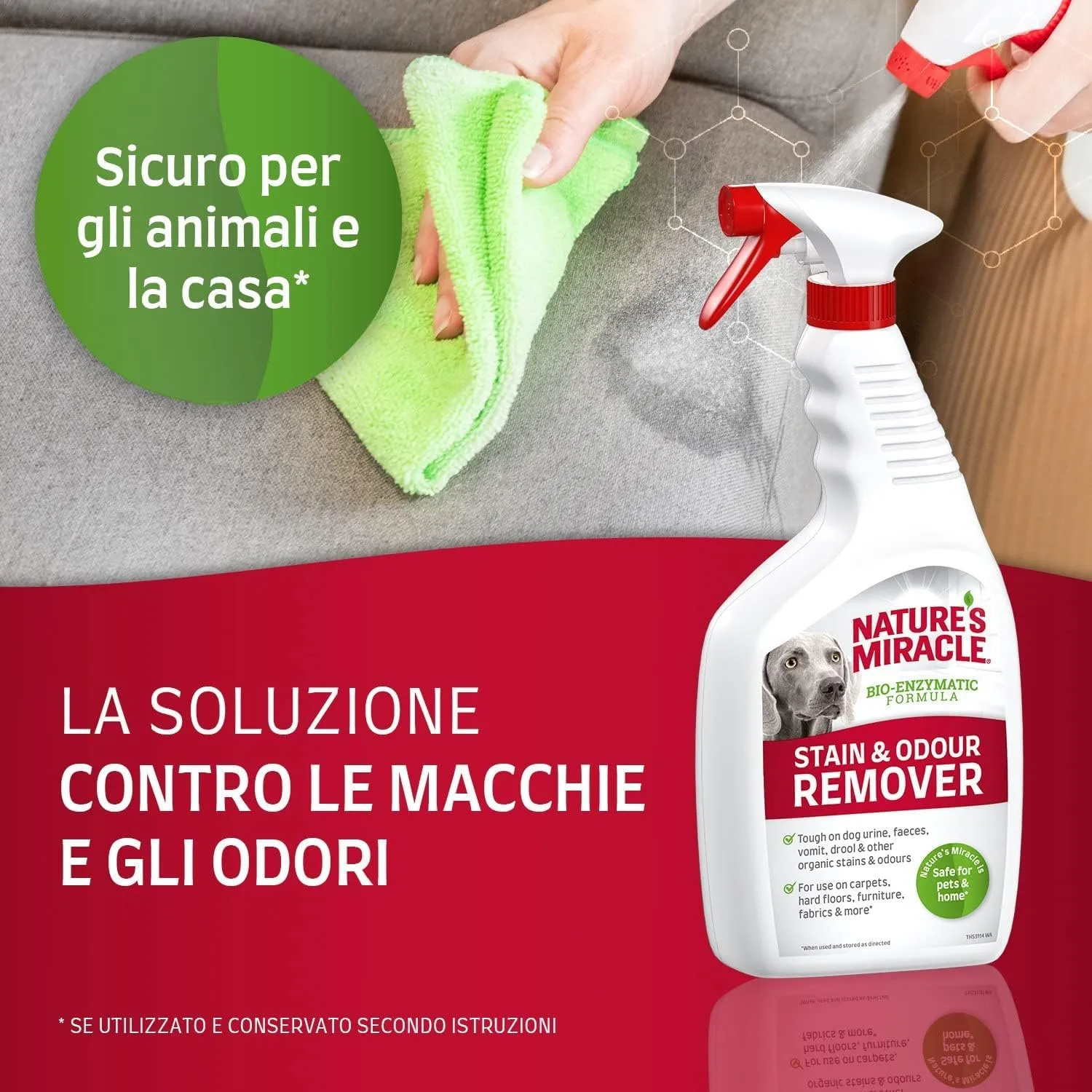 Nature's Miracle Stain & Odour Remover for Dogs, Citrus Scent, 709 ml - immagine 3