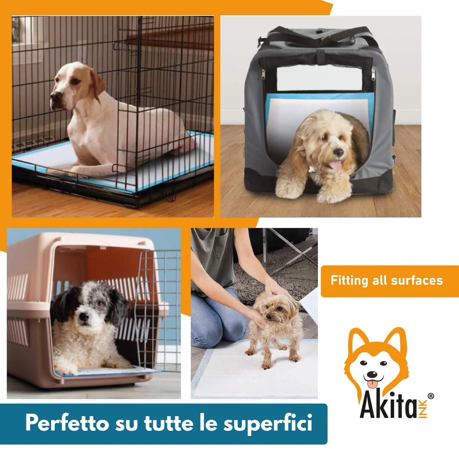 AKITAInk Tappetini Igienici per Cani e Gatti, 120 pezzi, 60x90 cm - immagine 5