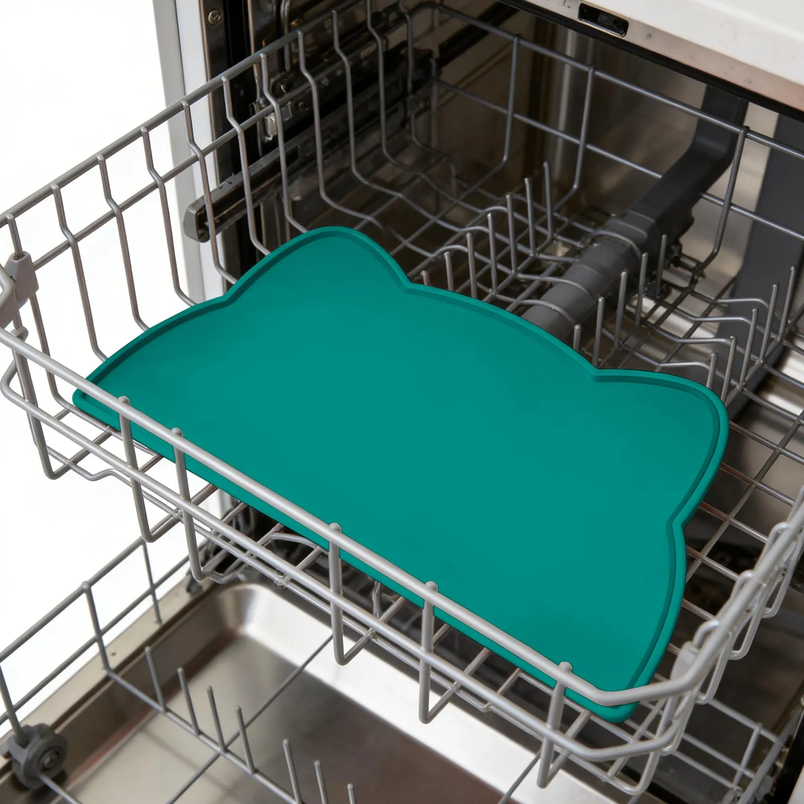 Septillar Tappetino Sottociotola per Cani e Gatti in Silicone Antiscivolo e Impermeabile, Verde Marrs, 60x35 cm - immagine 4