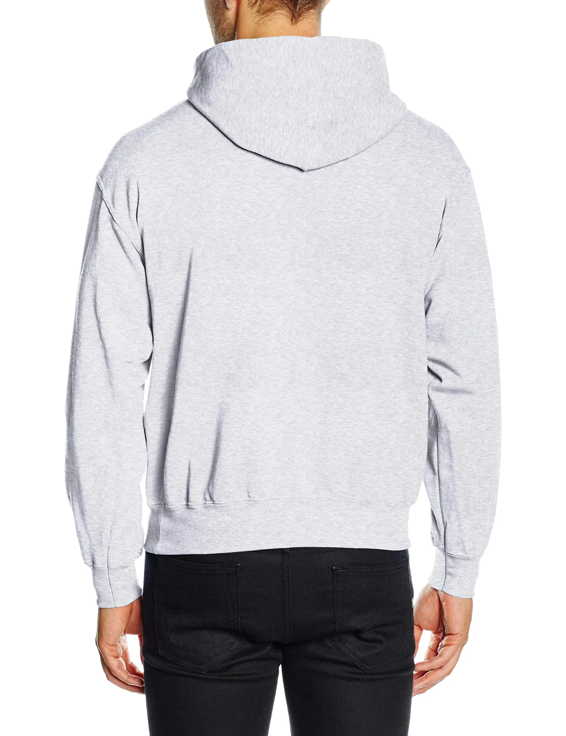 Fruit of the Loom Felpa con cappuccio Uomo, Grigio Heather Grey, L - immagine 2