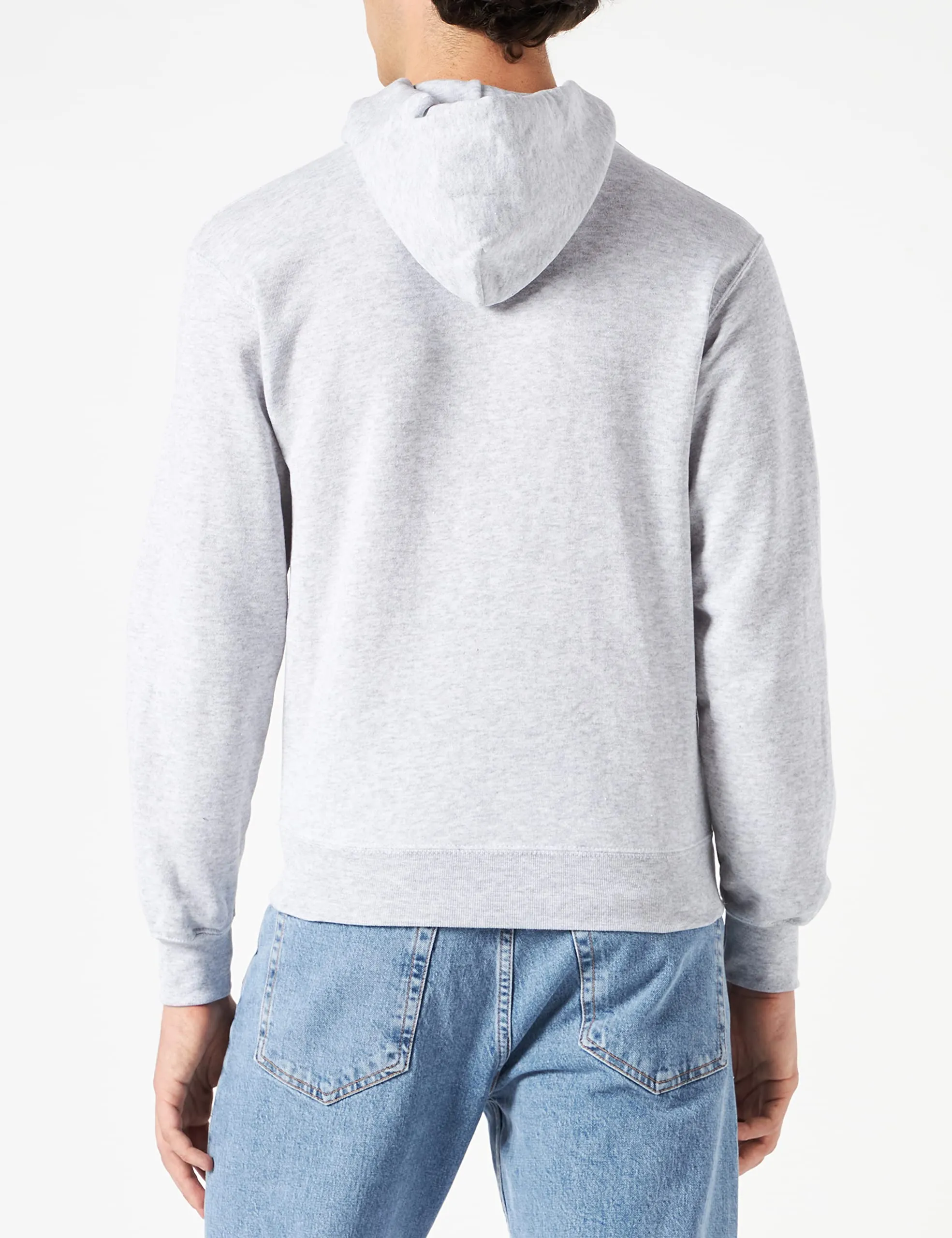 Fruit of the Loom Felpa con cappuccio Uomo, Grigio Heather Grey, L - immagine 6