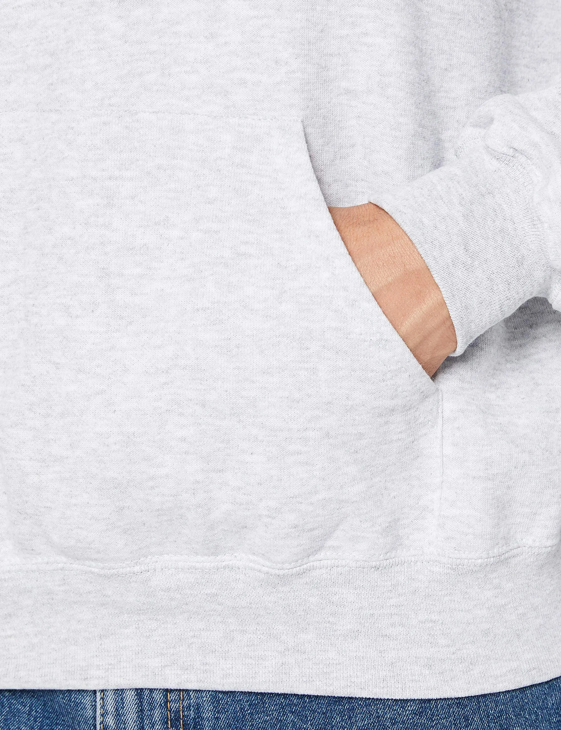 Fruit of the Loom Felpa con cappuccio Uomo, Grigio Heather Grey, L - immagine 7