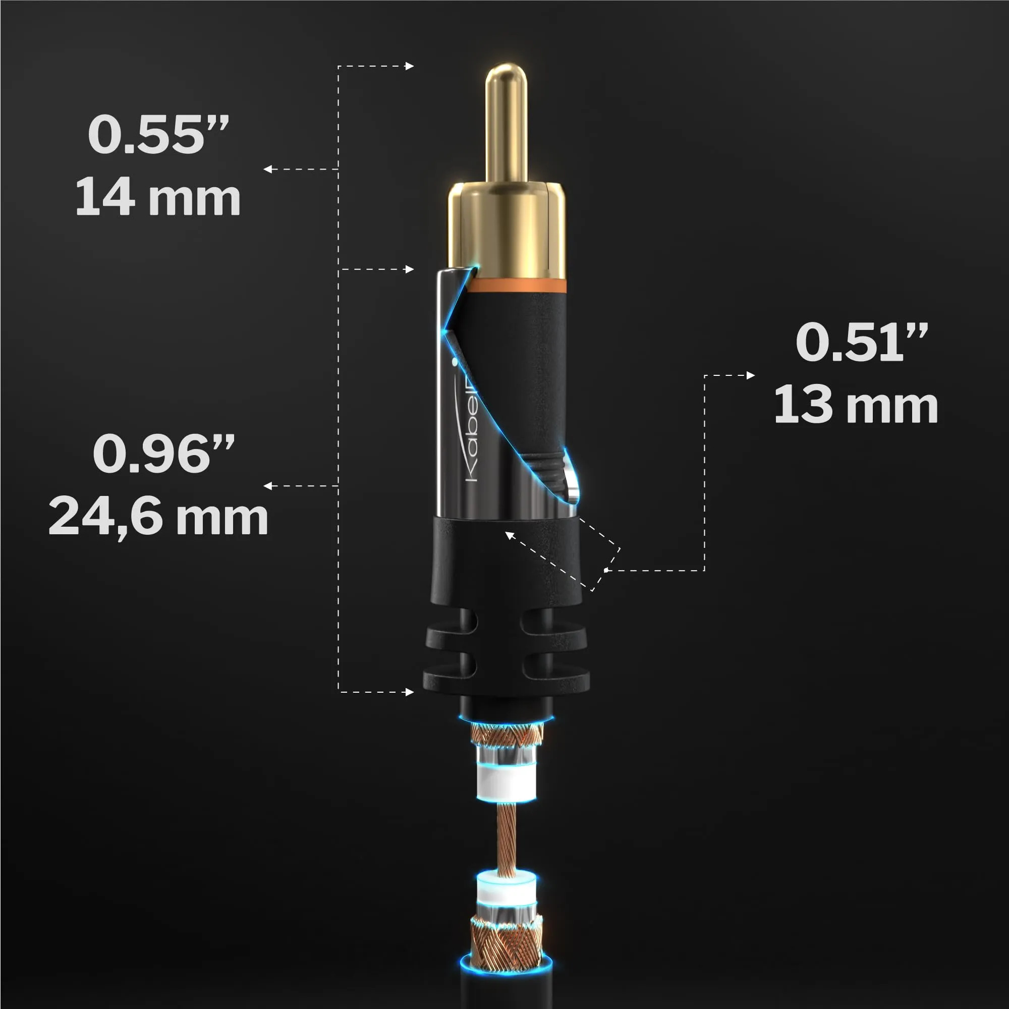 KabelDirekt Cavo RCA 2x2, 1m - immagine 7
