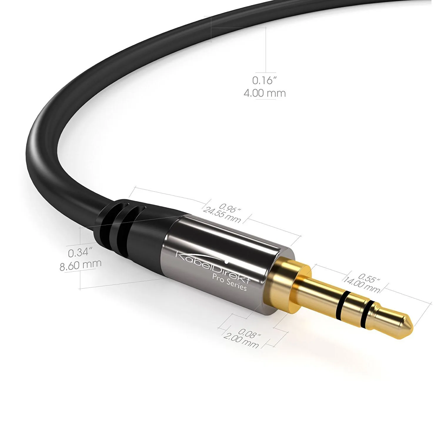 KabelDirekt Cavo Audio AUX Jack 3,5mm, 6,1m - immagine 5