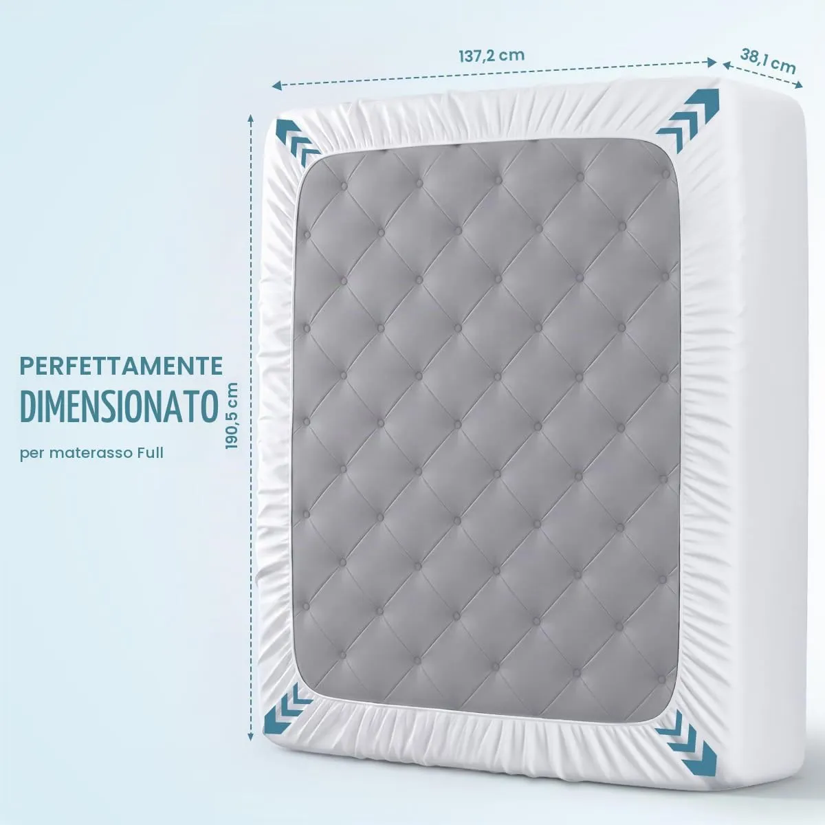 Utopia Bedding Waterproof Mattress Protector, Full Size, Premium Terry 200 GSM, White - immagine 4