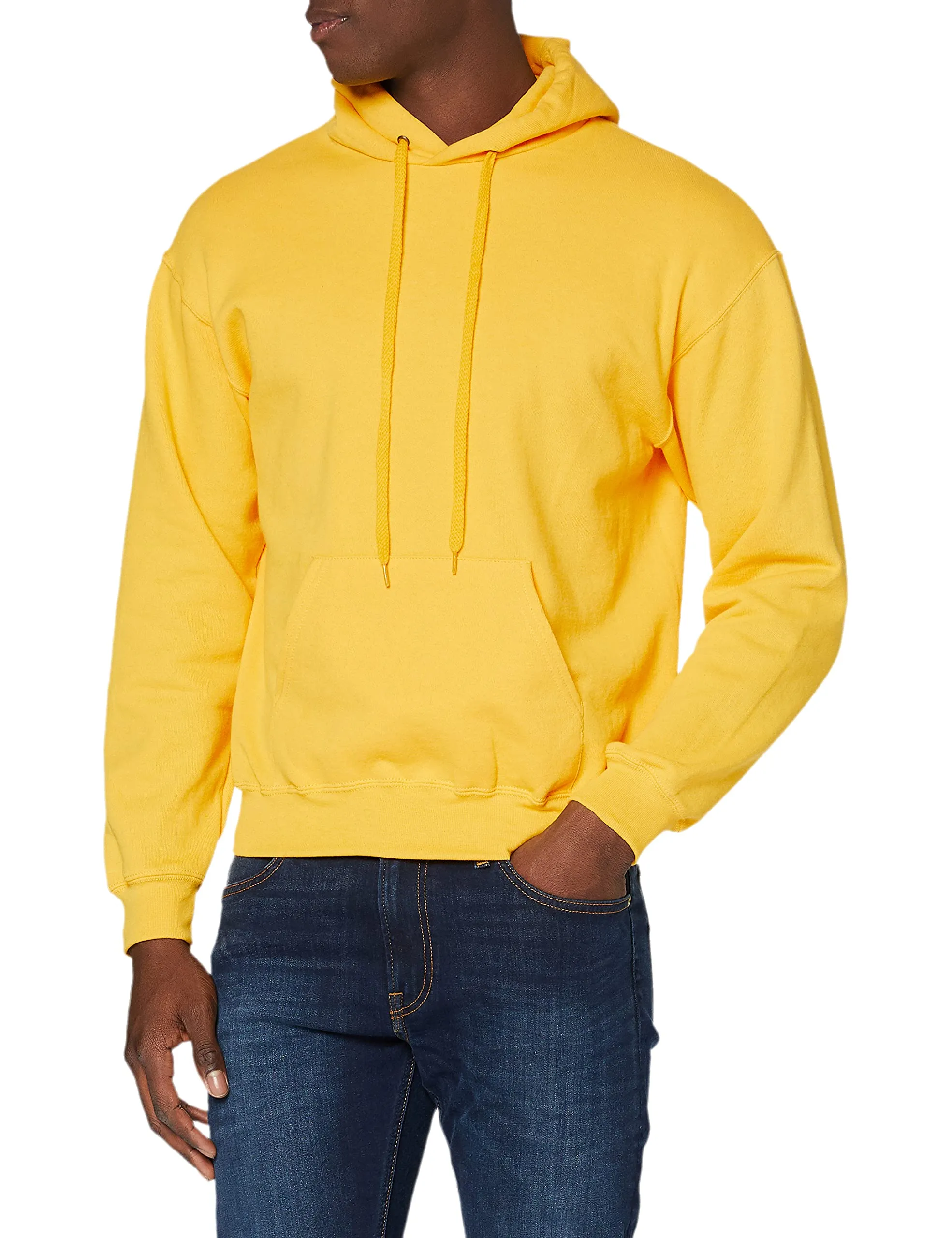 Fruit of the Loom Felpa classica con cappuccio da uomo, Girasole, M - immagine 2