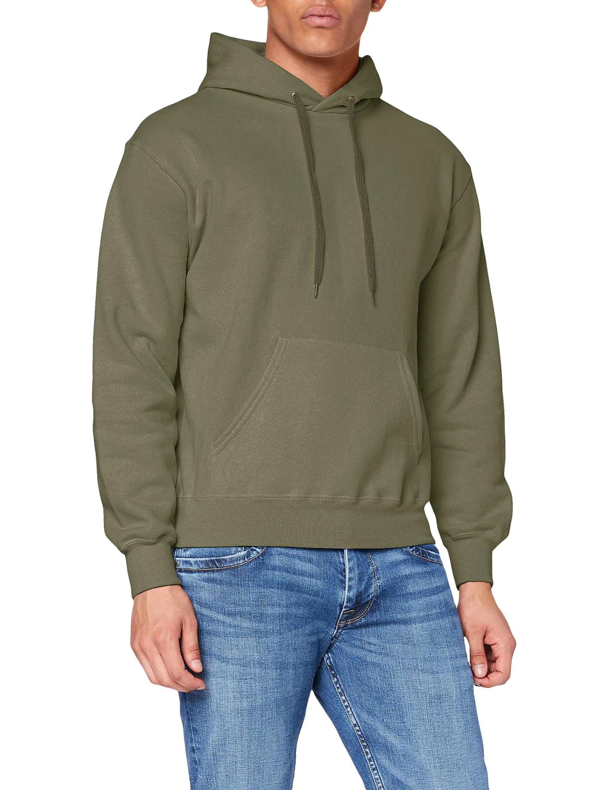 Fruit of the Loom Felpa Con Cappuccio Uomo, Verde Classic Olive, M - immagine 2