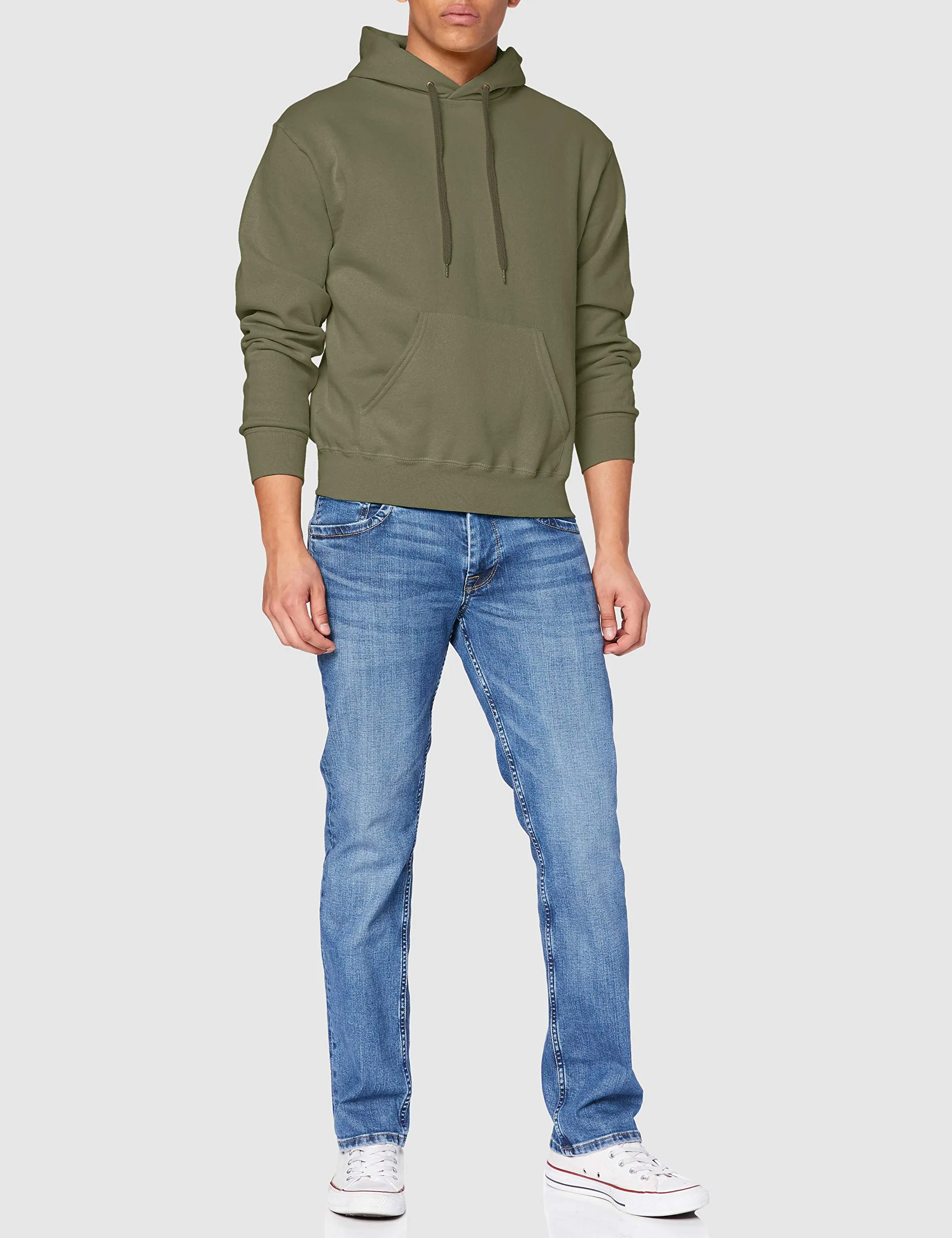 Fruit of the Loom Classic Felpa con Cappuccio Uomo, Verde Classic Olive, XL - immagine 3