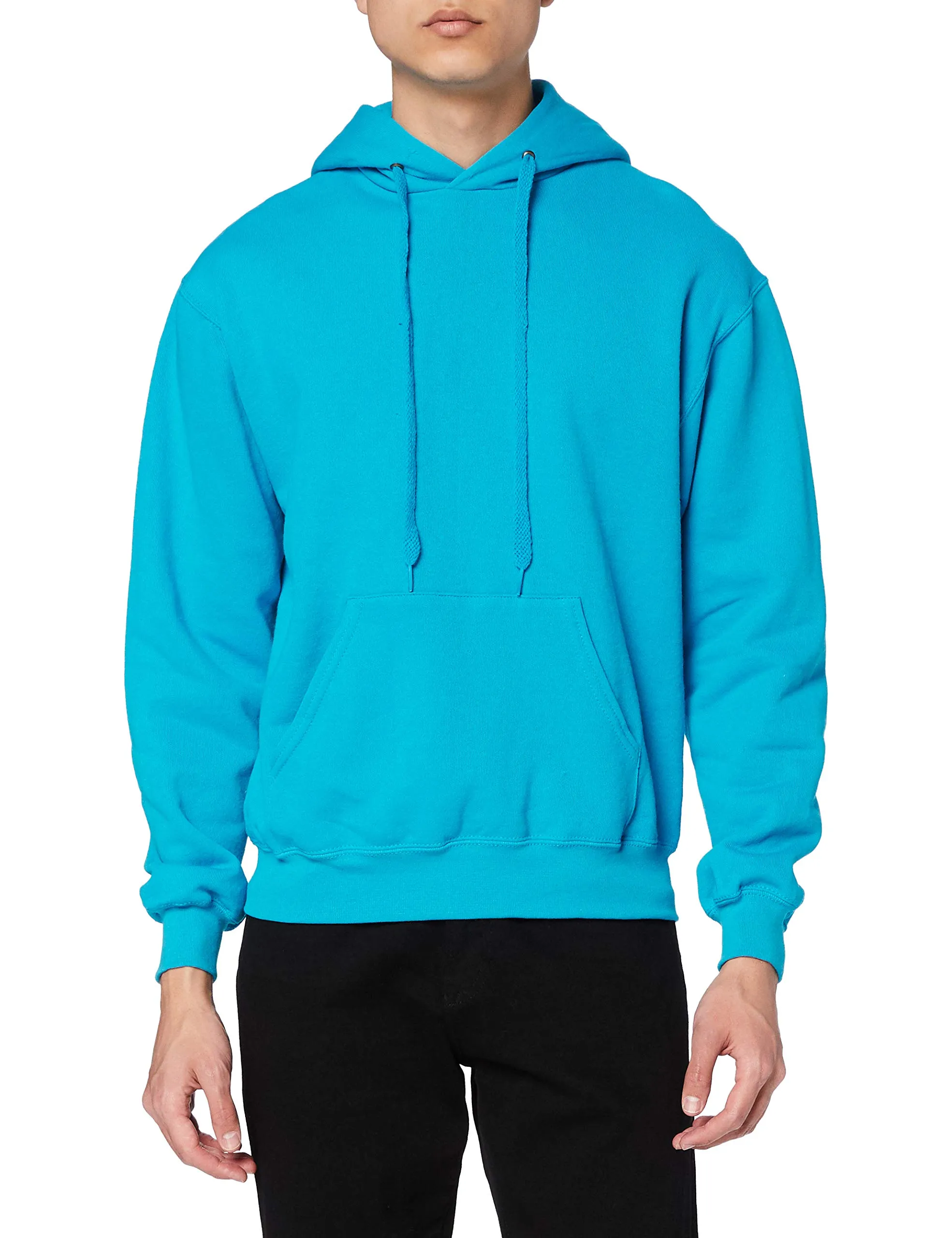 Fruit of the Loom Felpa classica con cappuccio da uomo, Blu, S - immagine 2