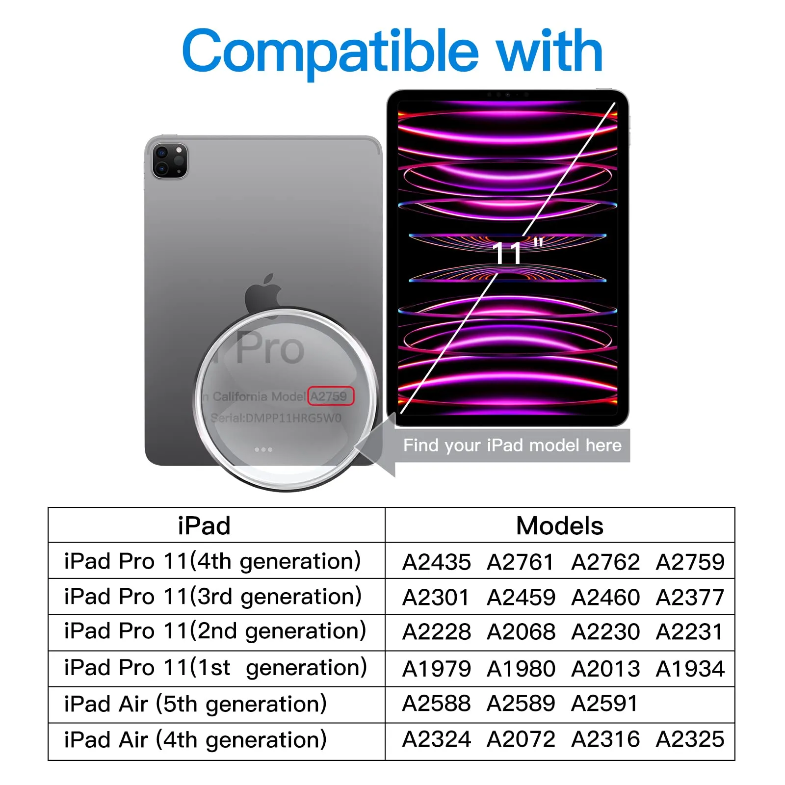 JETech Pellicola Protettiva in Vetro Temperato per iPad Pro 11" e iPad Air 5/4 10,9" - immagine 2