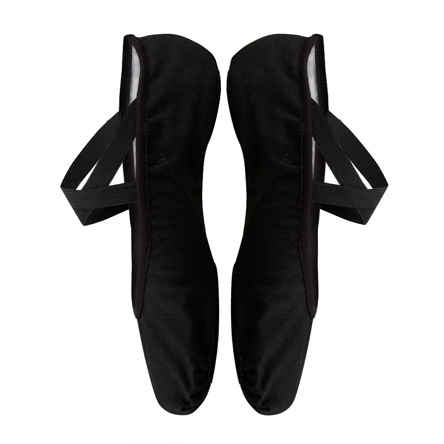 Bezioner Ballet Shoes Canvas Split Sole Slippers, Nero, 30 EU - immagine 2