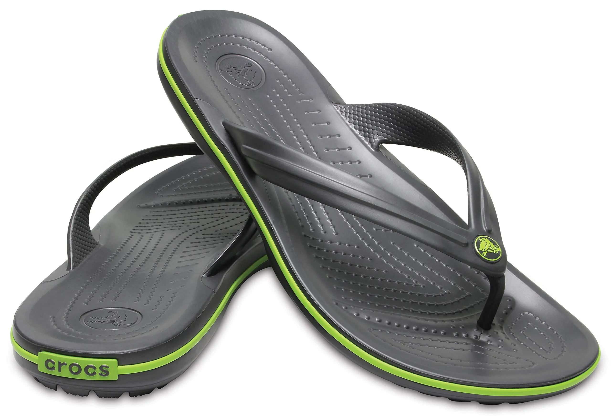Crocs Crocband Flip Unisex Adulto, Graphite Volt Green, 43/44 EU - immagine 2