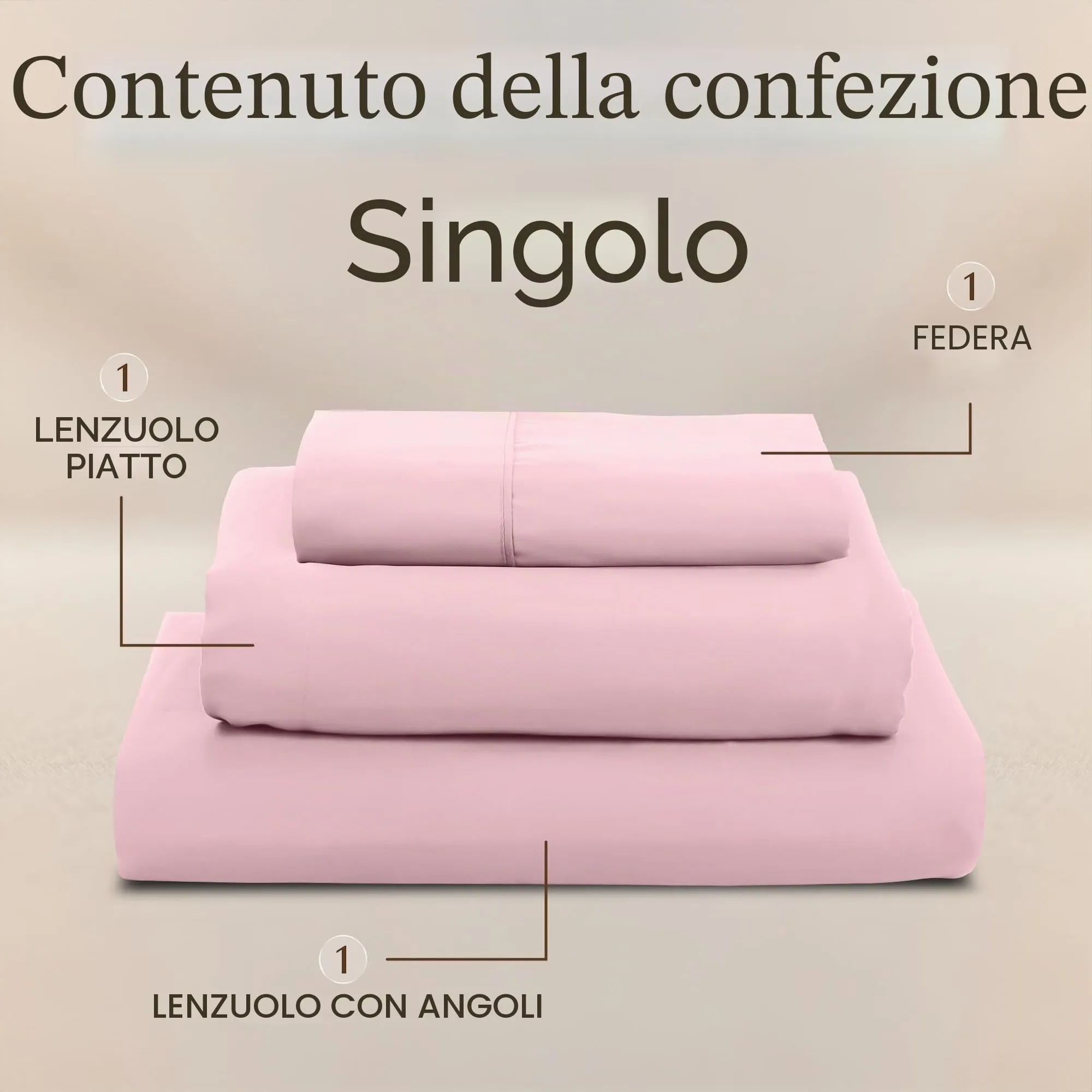 Utopia Bedding Set di lenzuola per letto singolo, 3 pezzi, Rosa, USA Twin - immagine 3