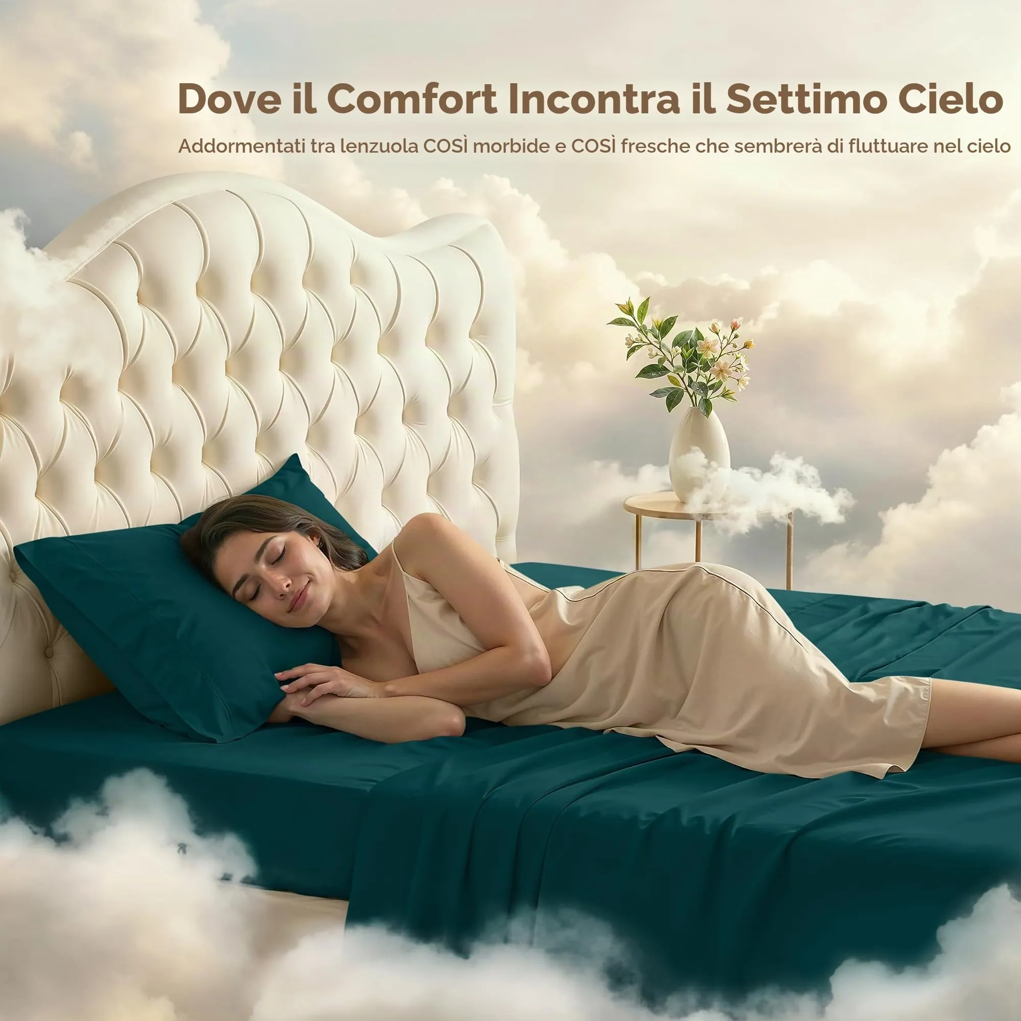 Utopia Bedding Set di lenzuola per letto singolo, 3 pezzi, Verde Acqua, USA Twin - immagine 4
